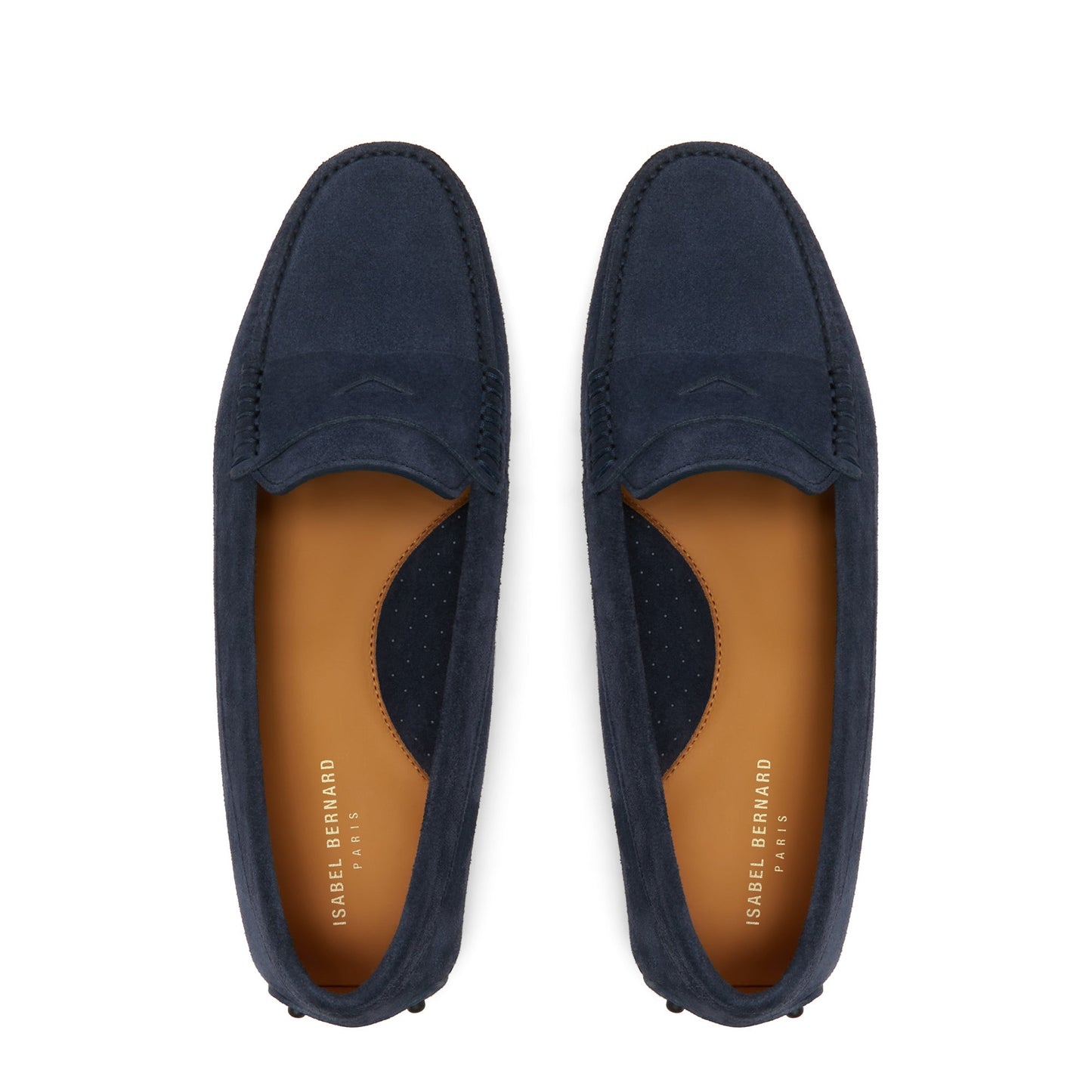 Vendôme Marie dark blue suede moccasins -  - Isabel Bernard