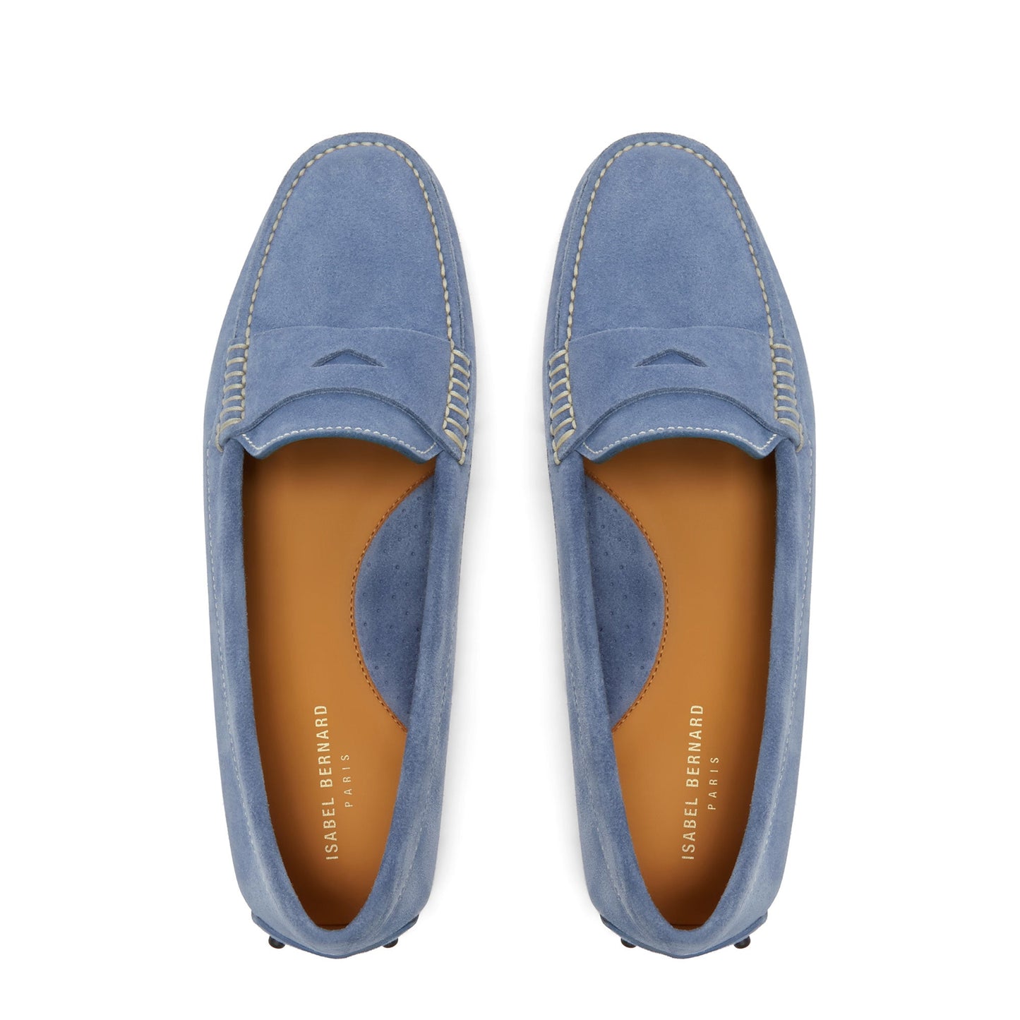 Vendôme Marie light blue suede moccasins -  - Isabel Bernard