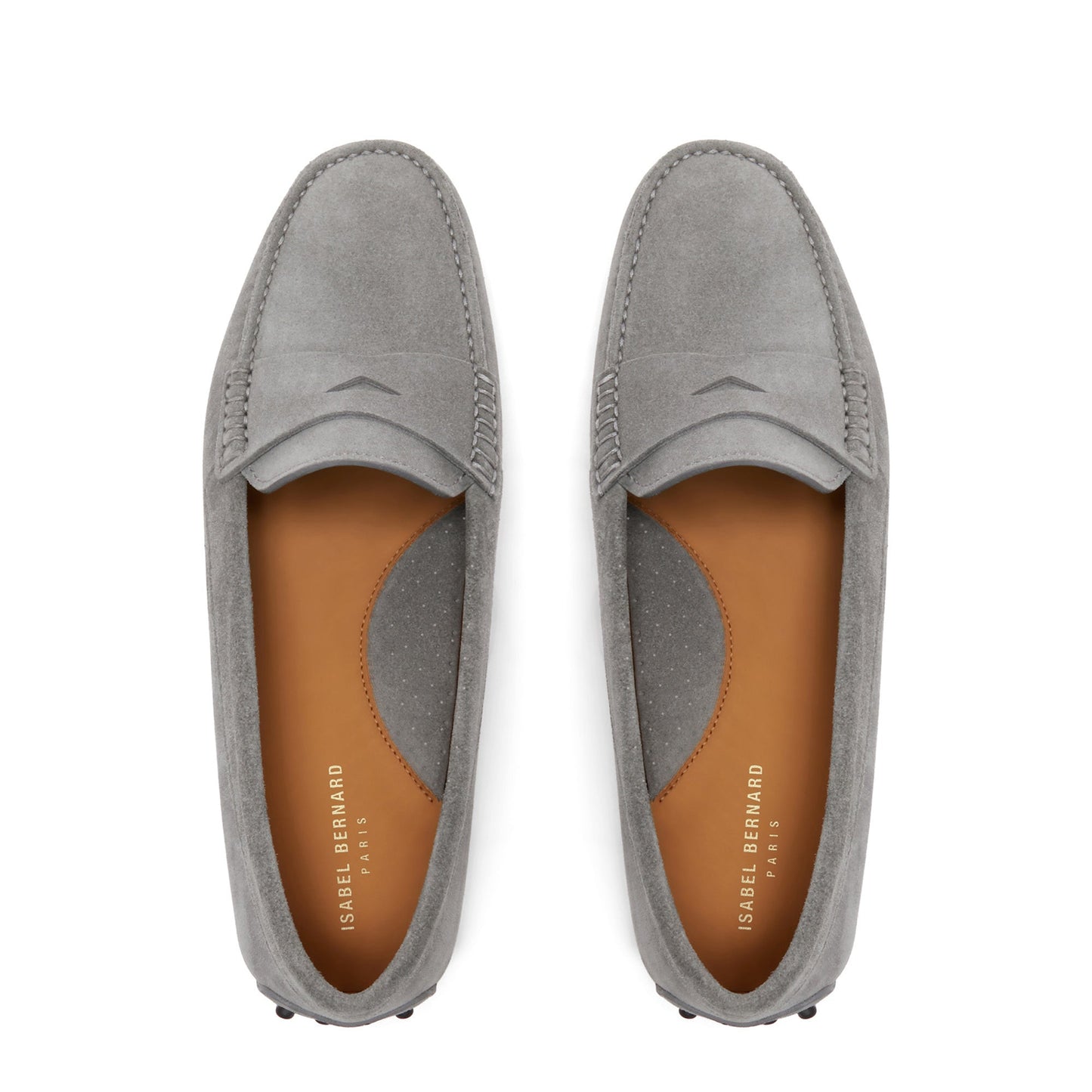 Vendôme Marie grey suede moccasins -  - Isabel Bernard