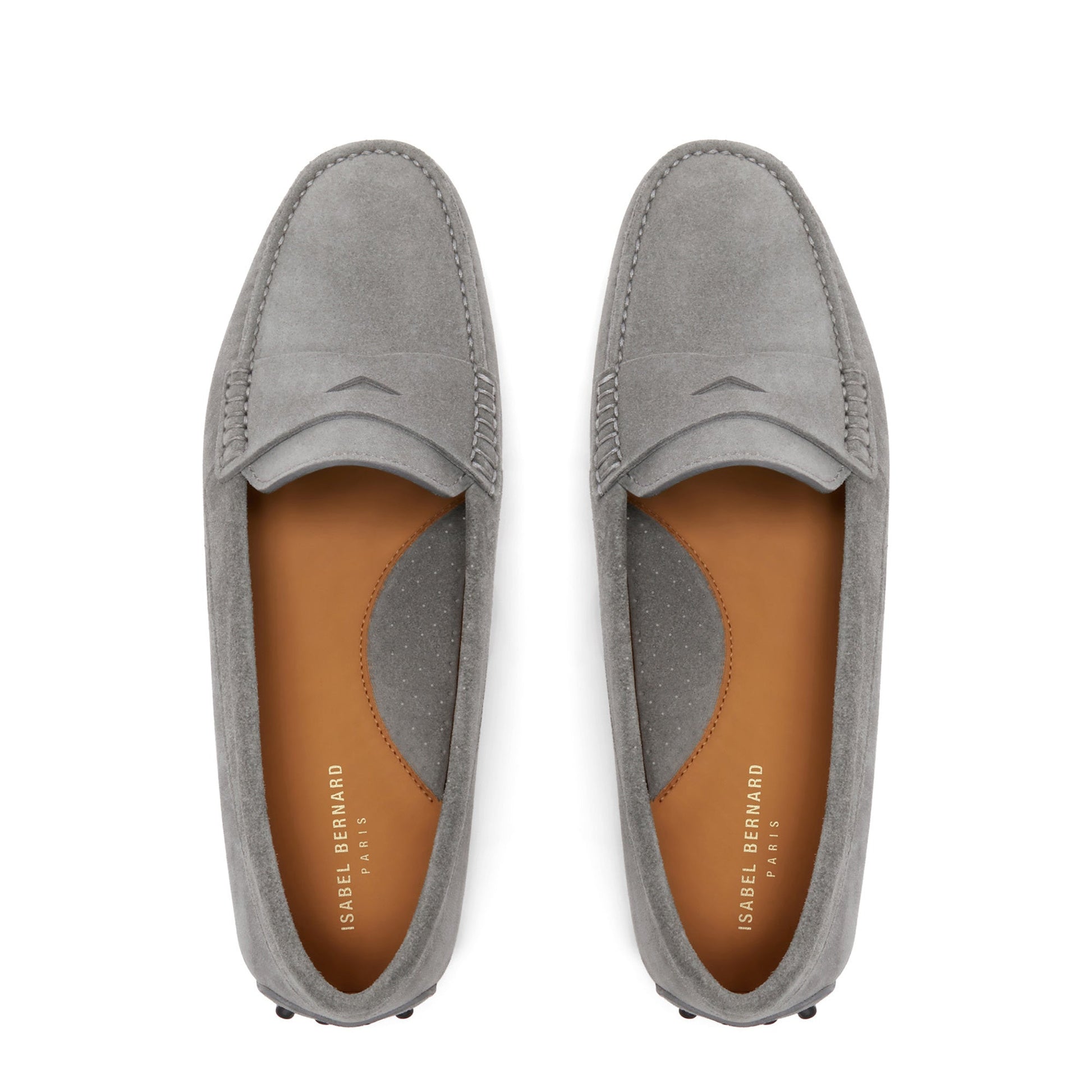 Vendôme Marie grey suede moccasins -  - Isabel Bernard