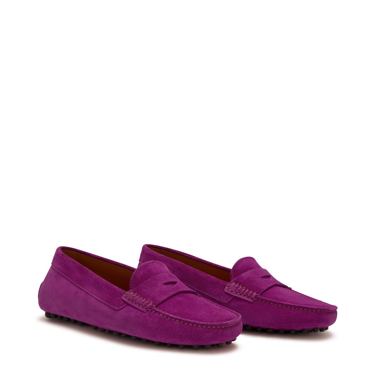 Vendôme Marie fuchsia suede moccasins -  - Isabel Bernard