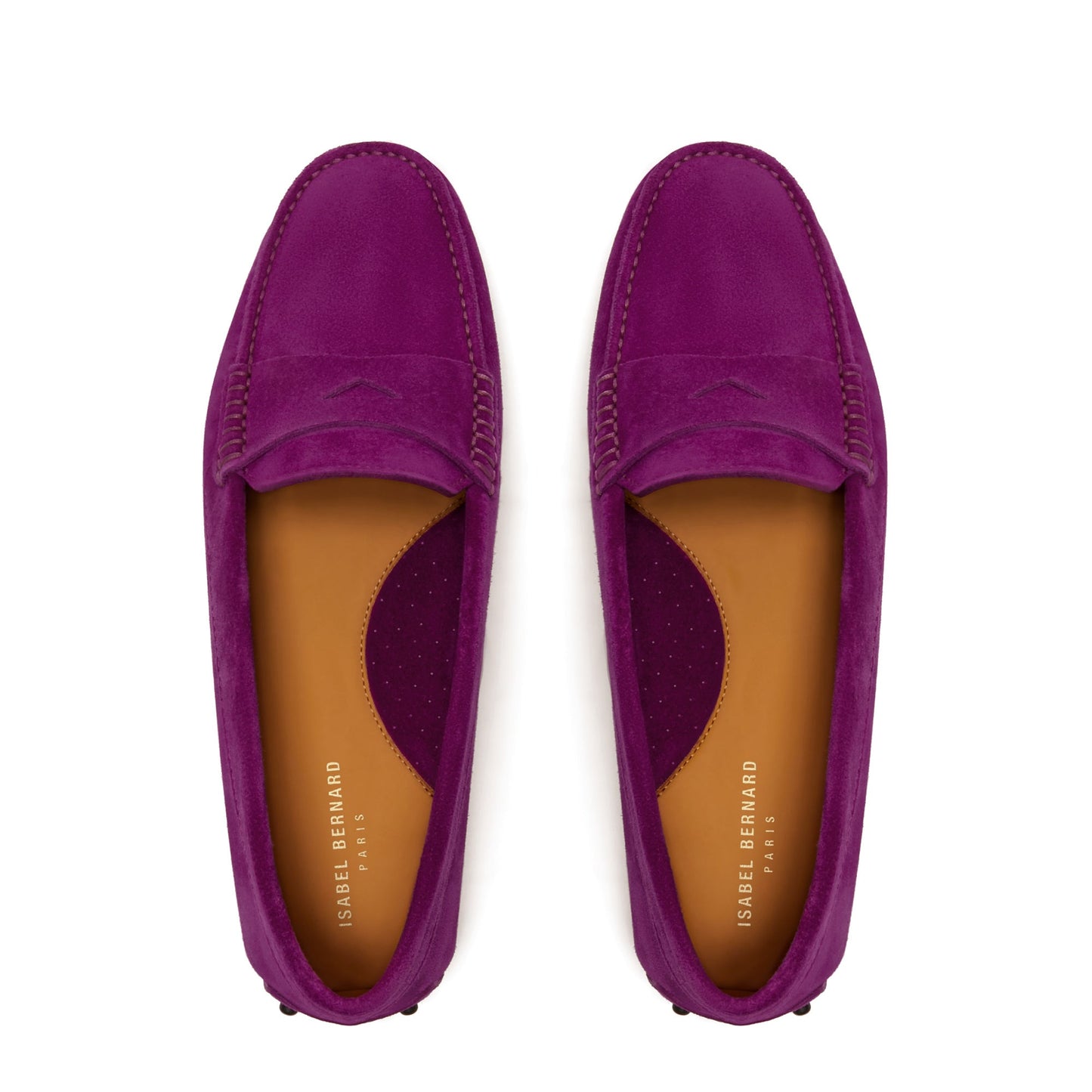 Vendôme Marie fuchsia suede moccasins -  - Isabel Bernard