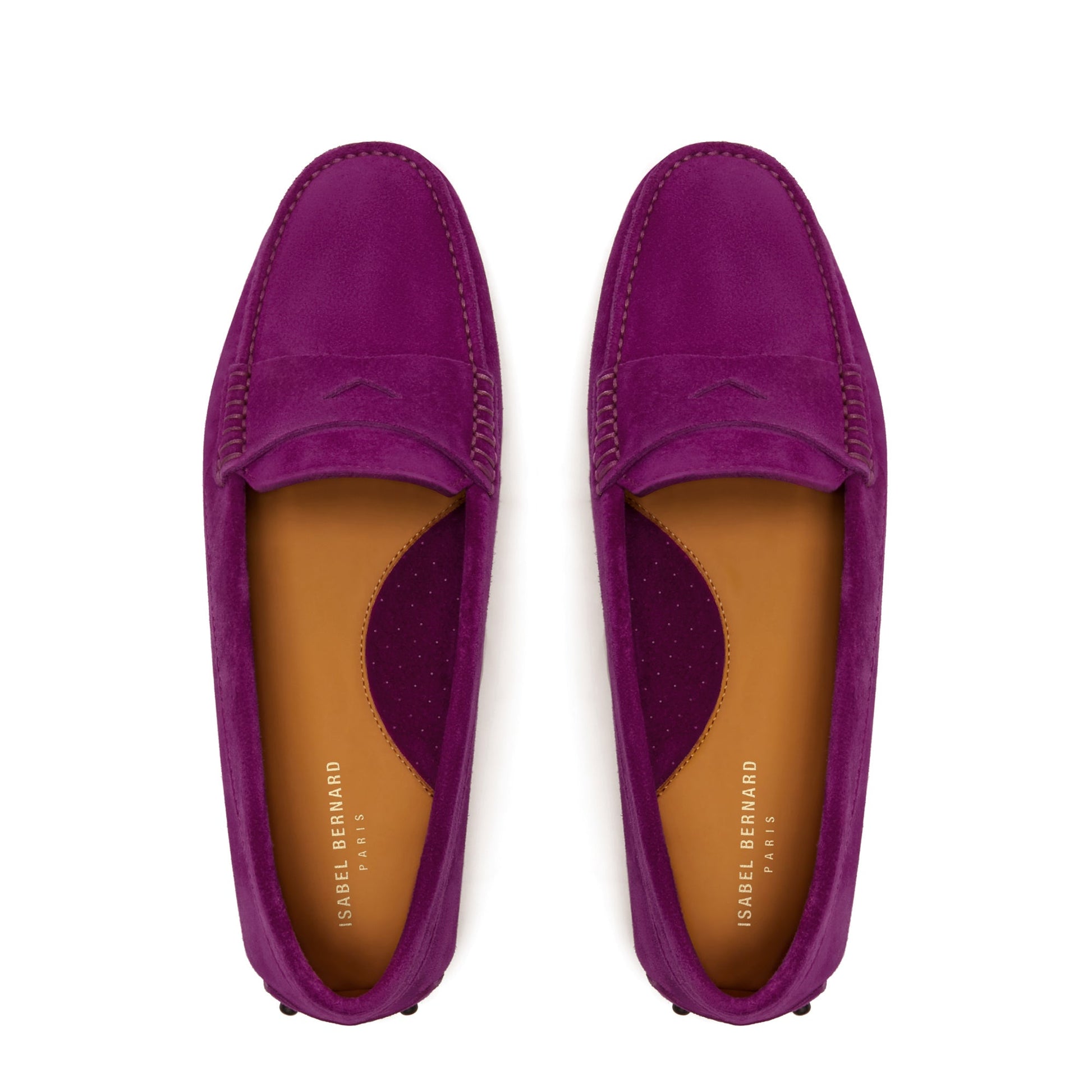 Vendôme Marie fuchsia suede moccasins -  - Isabel Bernard