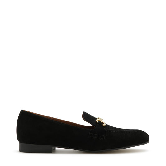 Vendôme Fleur black suede loafers -  - Isabel Bernard