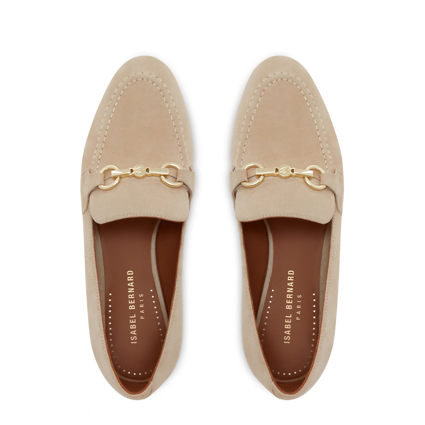 Vendôme Fleur beige suede loafers -  - Isabel Bernard