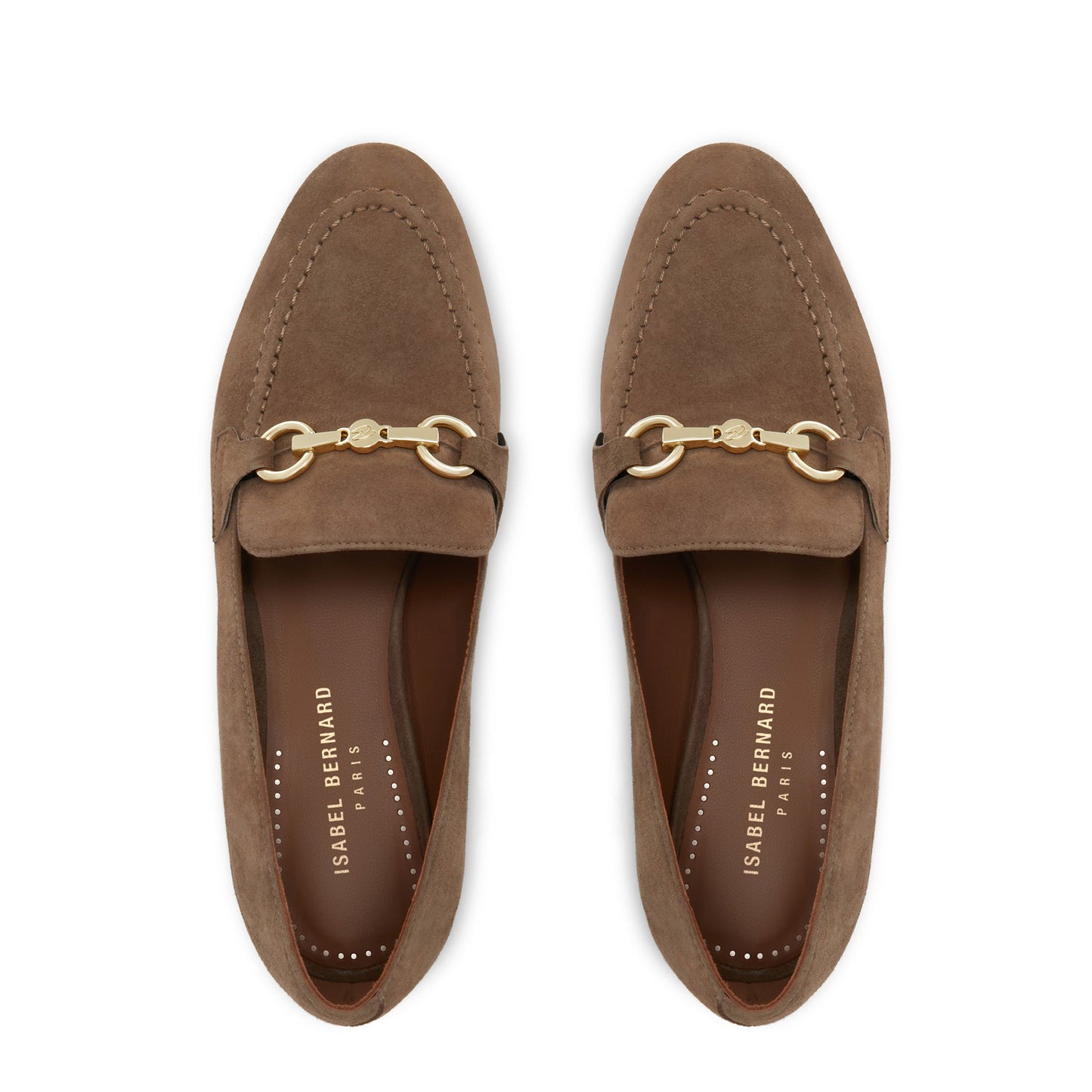 Vendôme Fleur taupe suede loafers -  - Isabel Bernard