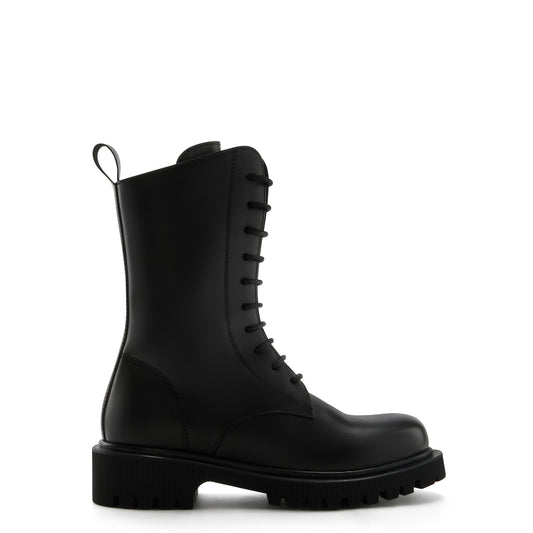 Vendôme Myrthe black calfskin leather lace up boots -  - Isabel Bernard