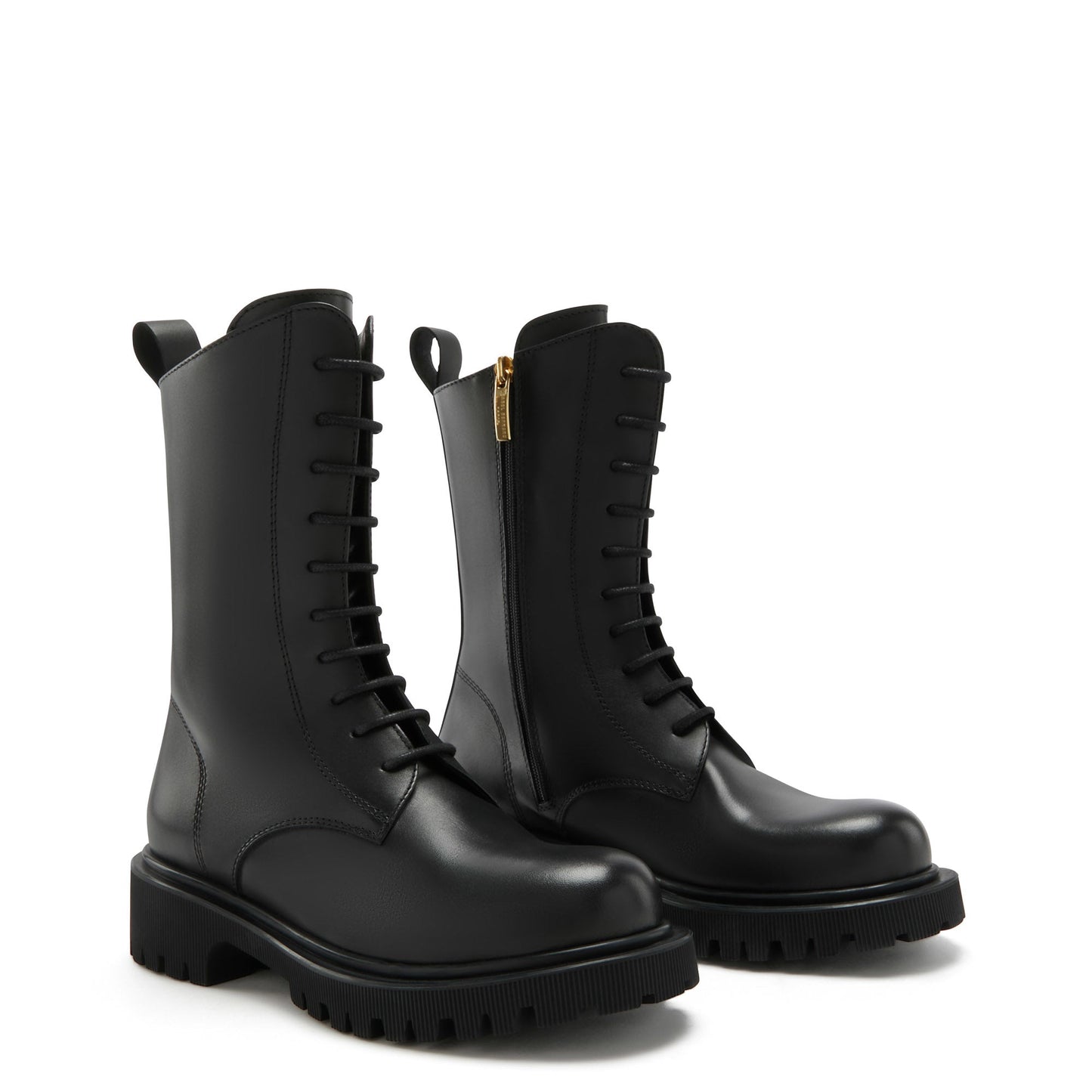 Vendôme Myrthe black calfskin leather lace up boots -  - Isabel Bernard