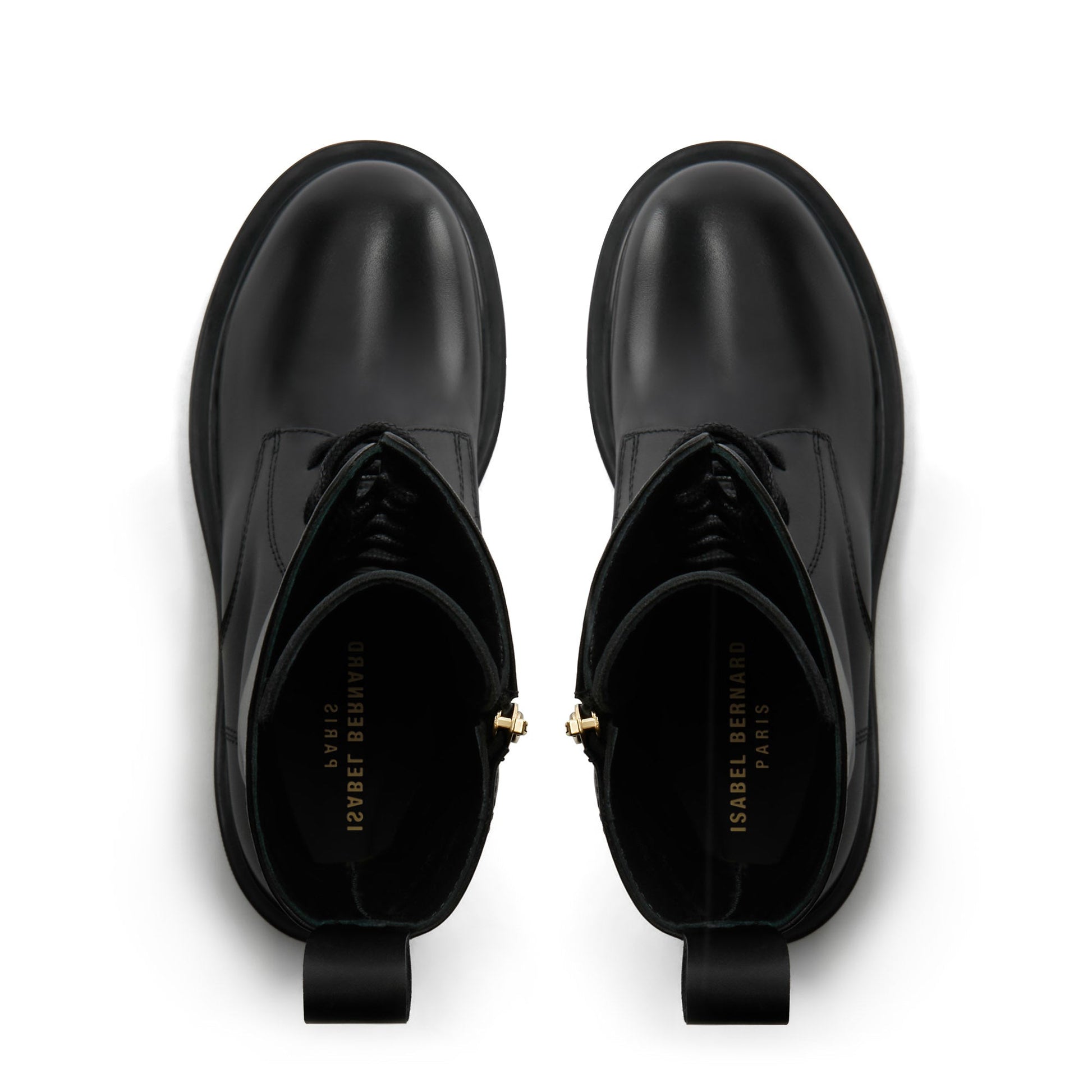 Vendôme Myrthe black calfskin leather lace up boots -  - Isabel Bernard