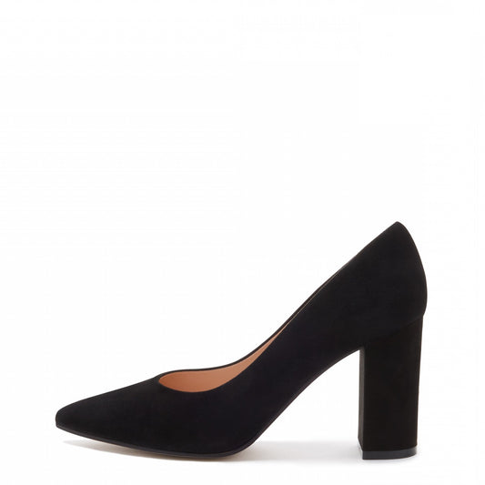 Isabel Bernard Vendôme Sheila Black Suede Pumps made of Calfskin - - Isabel Bernard