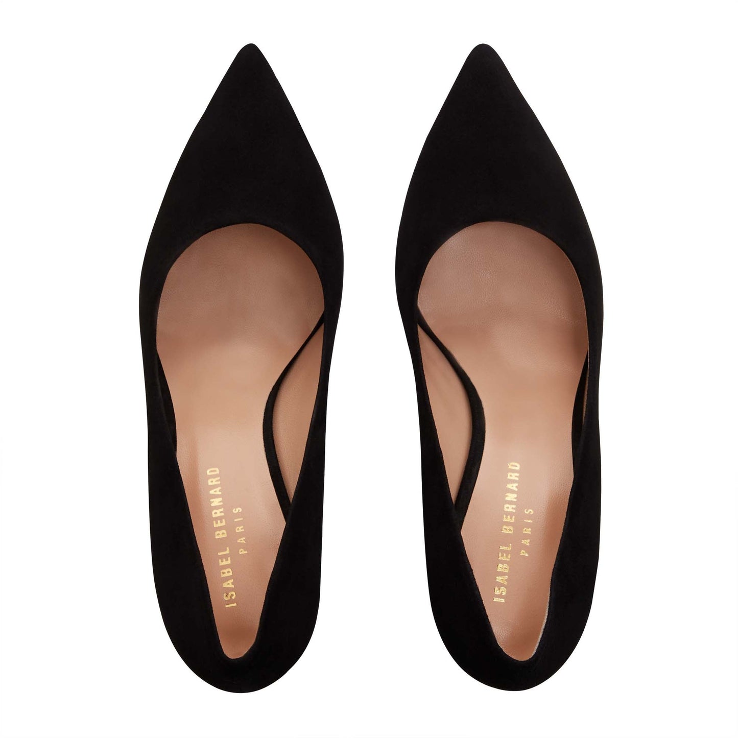 Isabel Bernard Vendôme Sheila Black Suede Pumps made of Calfskin - - Isabel Bernard