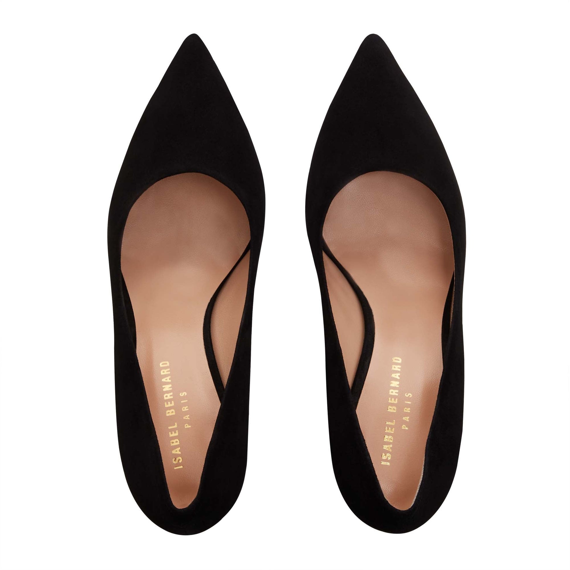 Isabel Bernard Vendôme Sheila Black Suede Pumps made of Calfskin - - Isabel Bernard