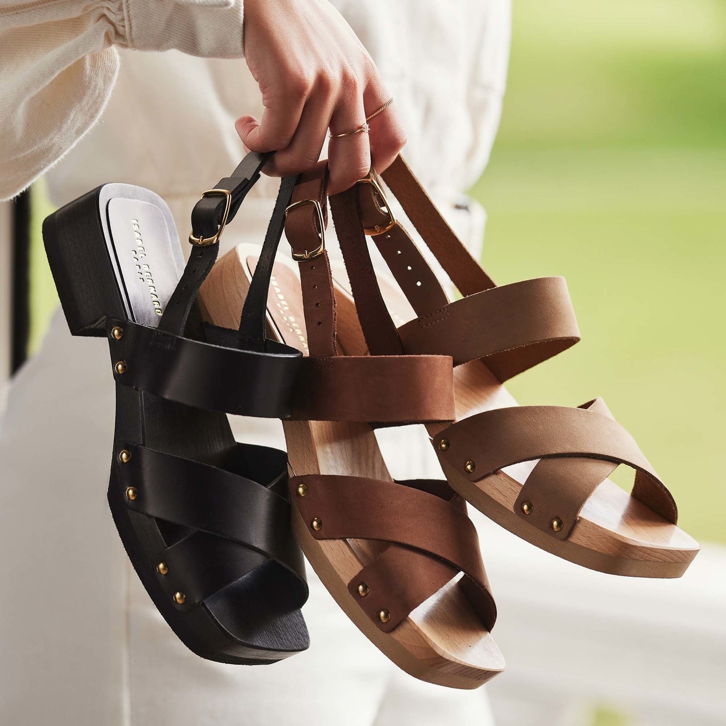 Vendôme Femy black calfskin leather clogs -  - Isabel Bernard