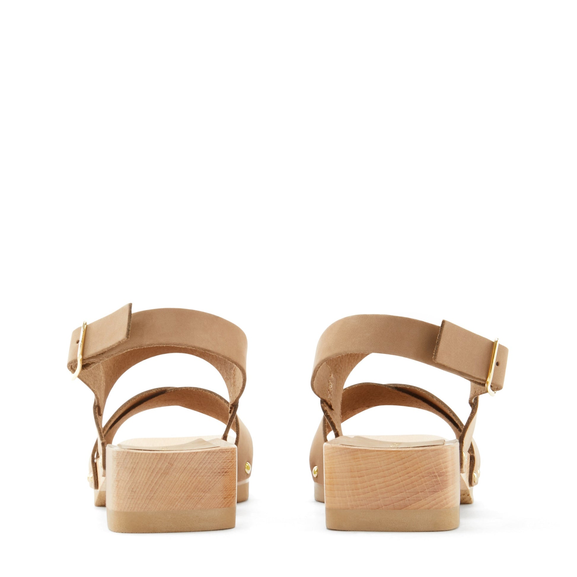 Vendôme Femy taupe calfskin leather clogs -  - Isabel Bernard