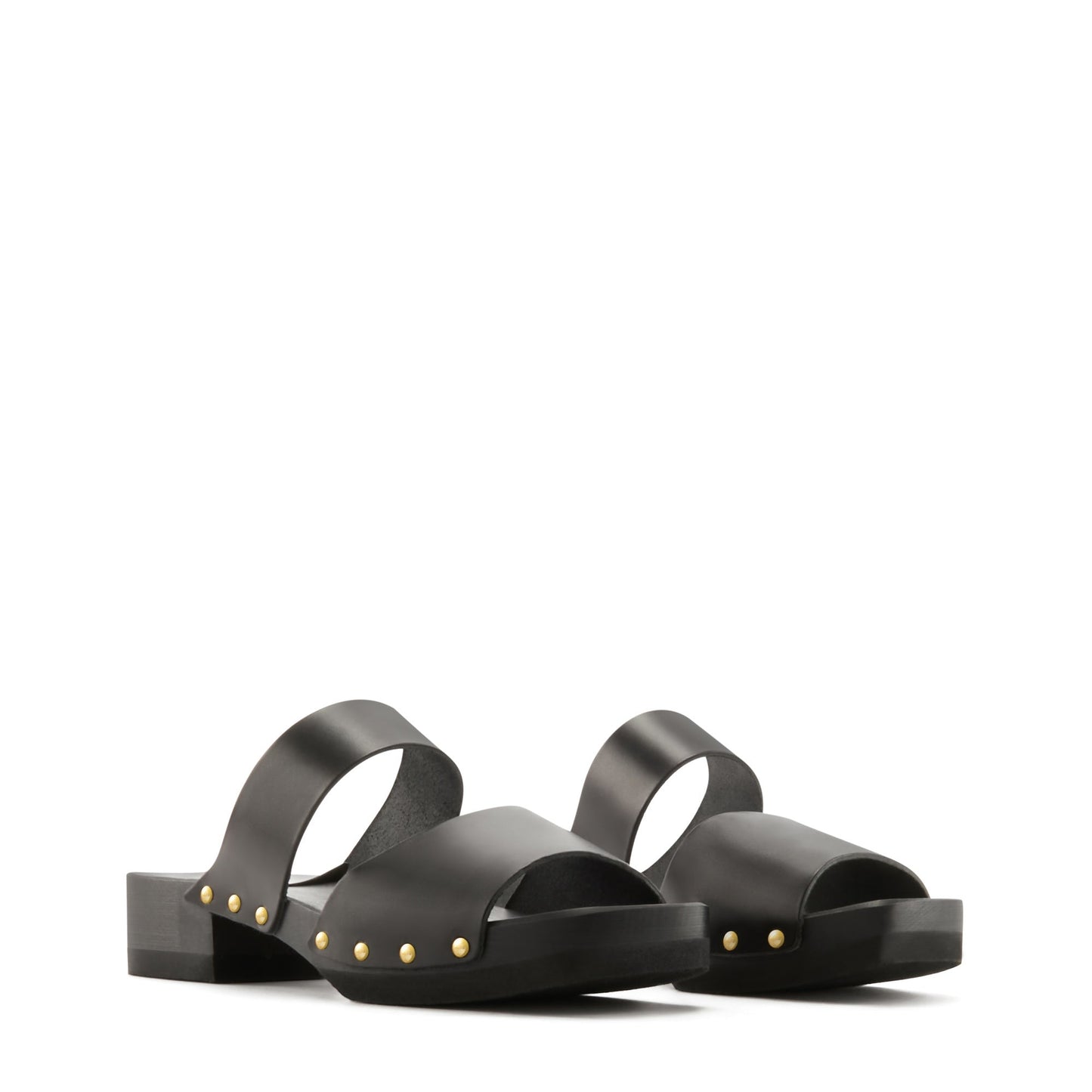 Vendôme Carmen black calfskin leather clogs -  - Isabel Bernard