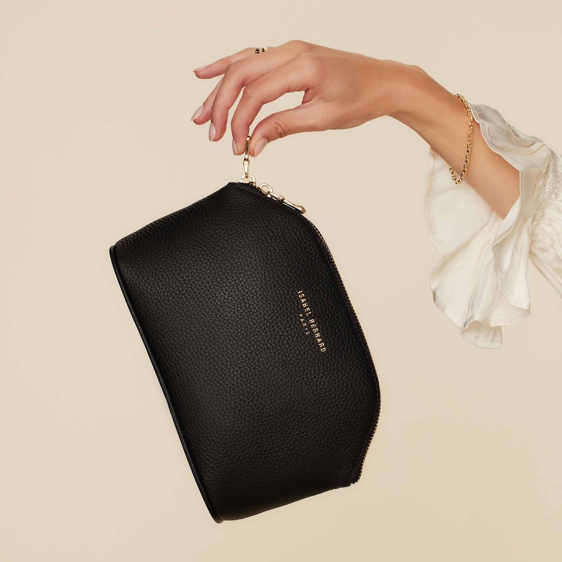 Honoré Brunelle black calfskin leather toiletry bag -  - Isabel Bernard