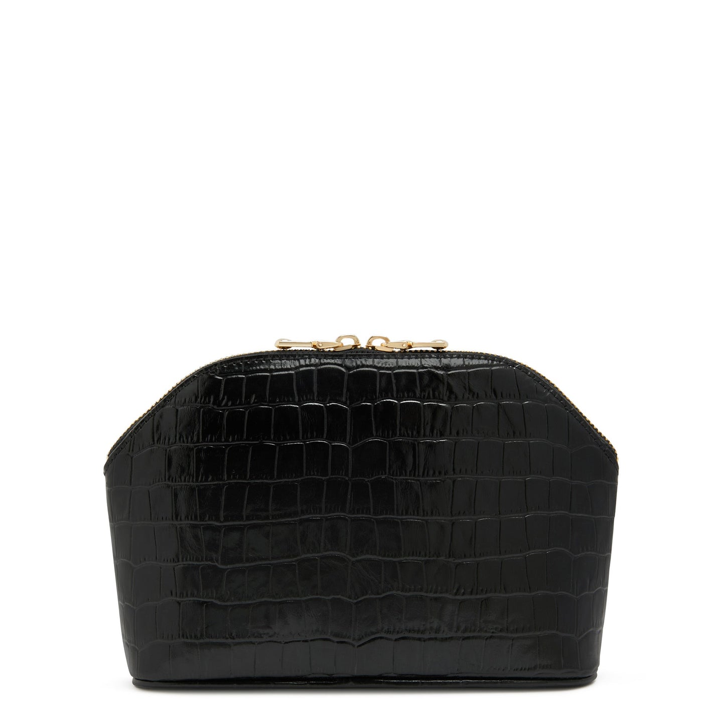Honoré Brunelle croco black calfskin leather toiletry bag -  - Isabel Bernard