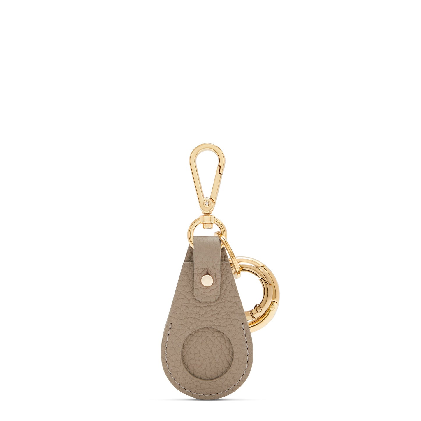 Honoré Filou taupe calfskin leather Airtag key ring -  - Isabel Bernard