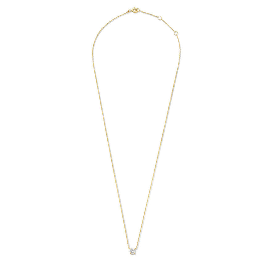 Cadeau d'Isabel 14 karat gold necklace and bracelet with zirconia stone gift set - - Isabel Bernard