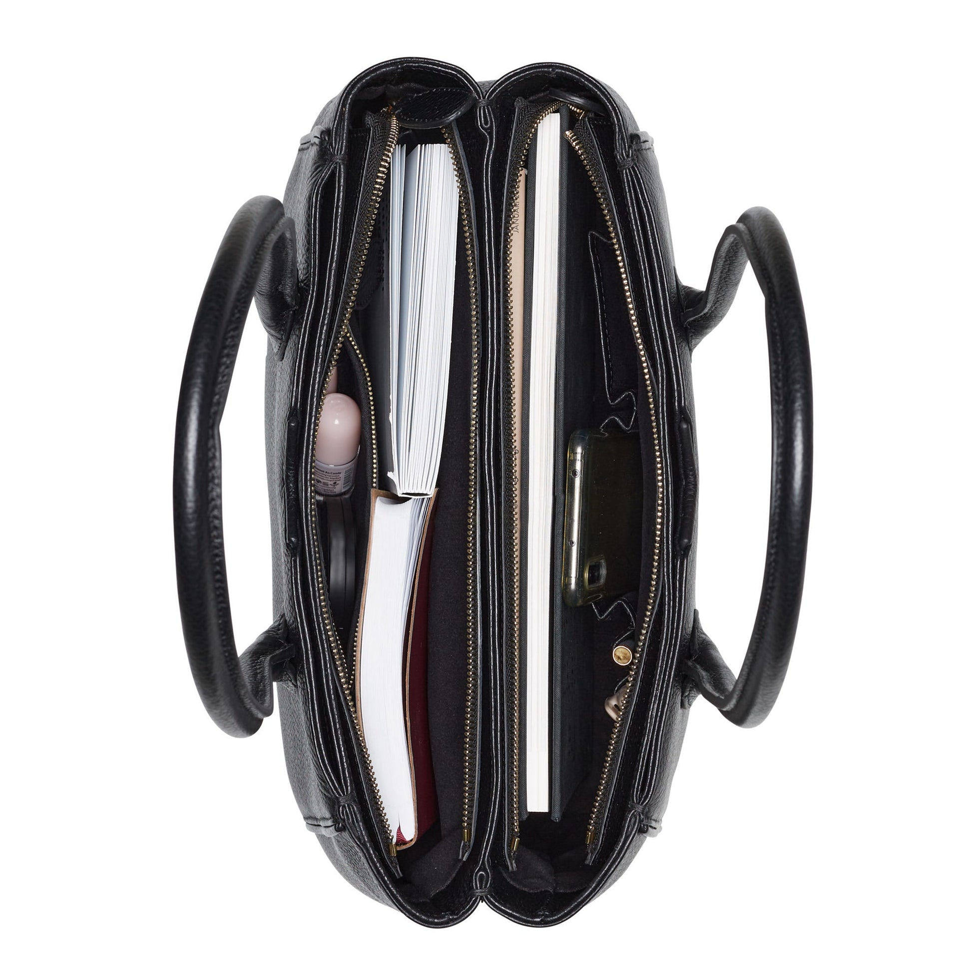 Cadeau d'Isabel black leather handbag and wallet gift set -  - Isabel Bernard