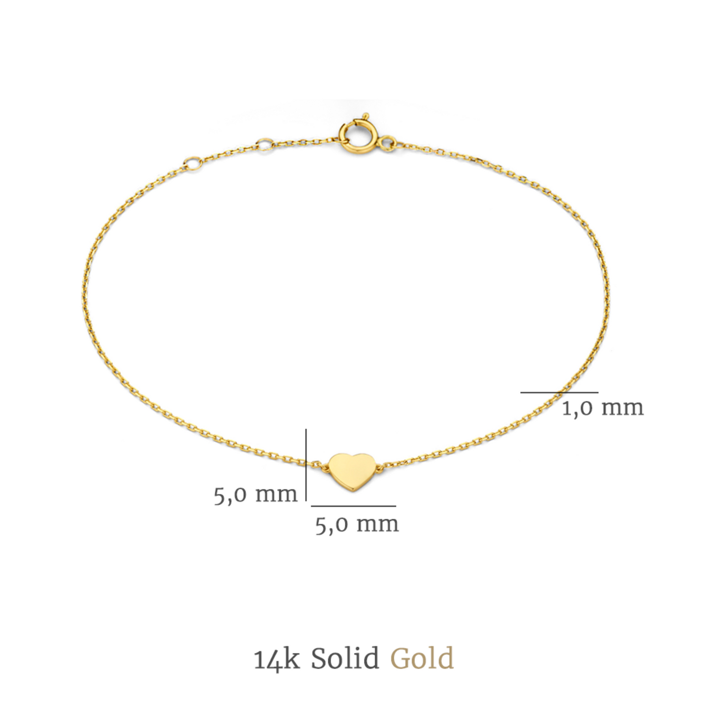 Cadeau d'Isabel 14 karat gold necklace and bracelet with heart gift set - - Isabel Bernard