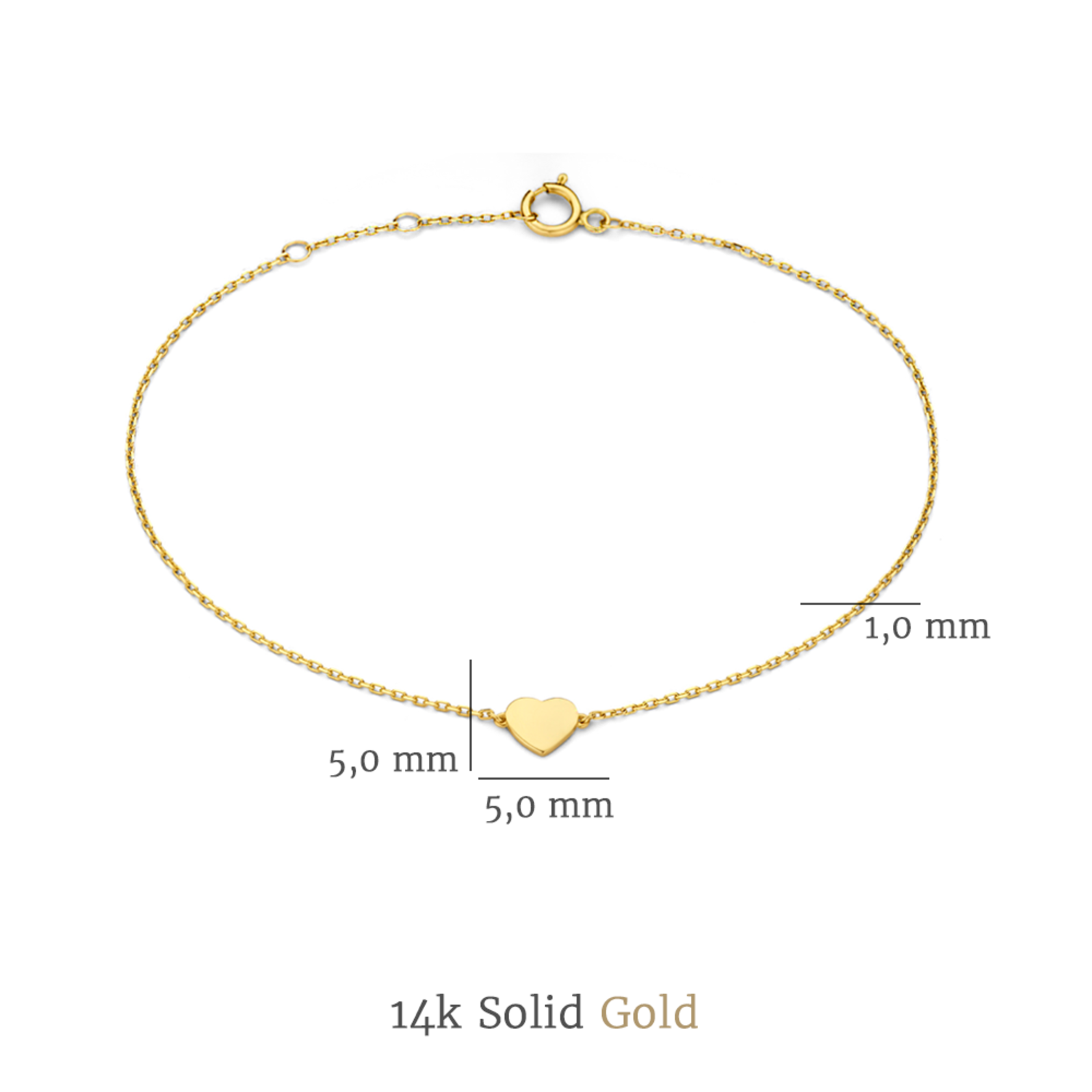 Cadeau d'Isabel 14 karat gold necklace and bracelet with heart gift set - - Isabel Bernard