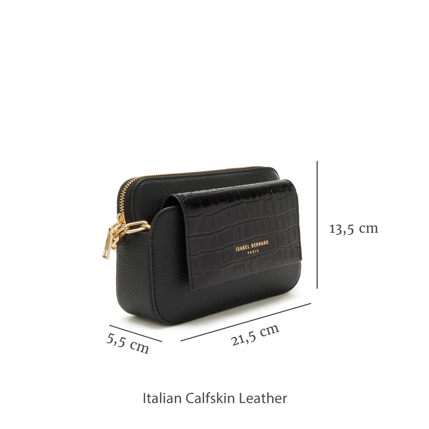 Cadeau d'Isabel black leather crossbody bag and mini bag gift set -  - Isabel Bernard