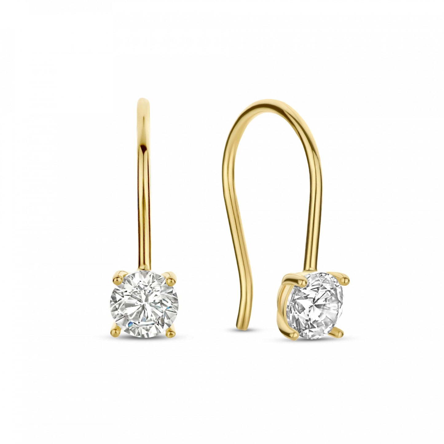 Cadeau d'Isabel 14 karat gold earring set with zirconia stones -  - Isabel Bernard
