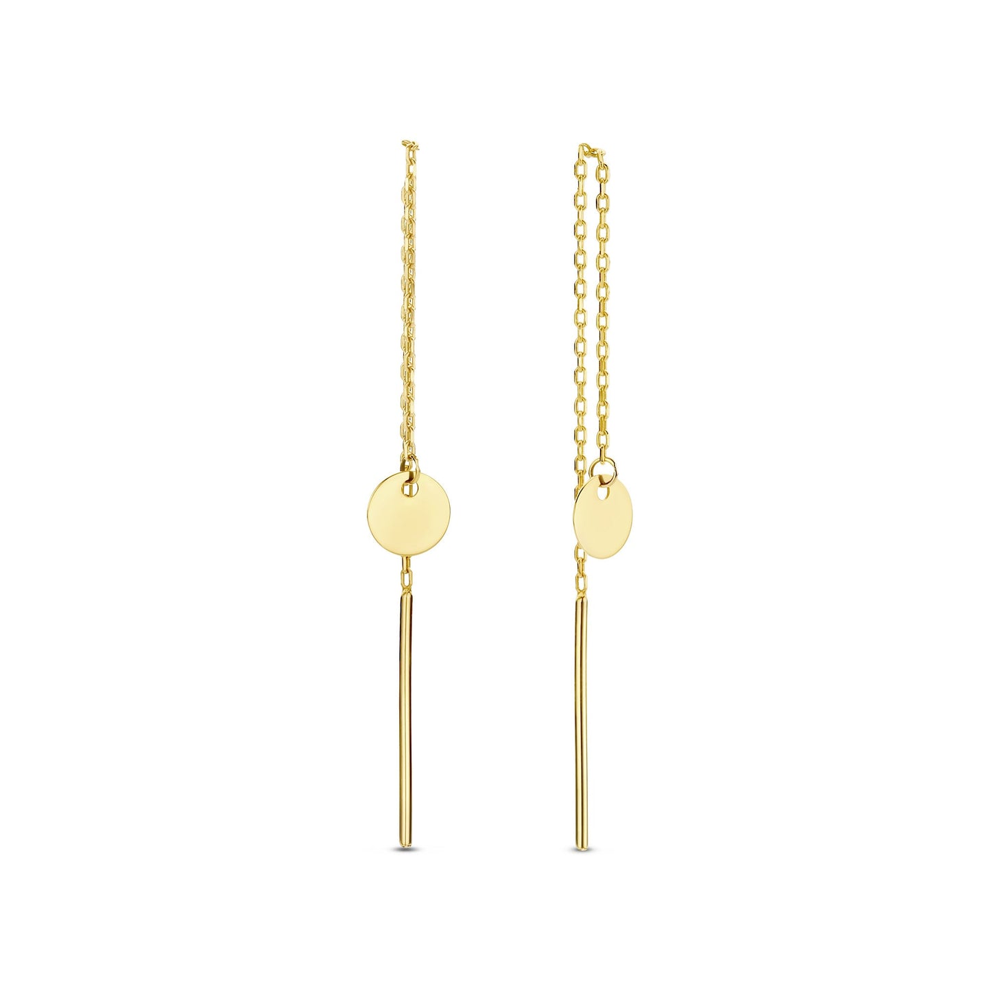 Cadeau d'Isabel 14 karat gold earrings set with coins -  - Isabel Bernard
