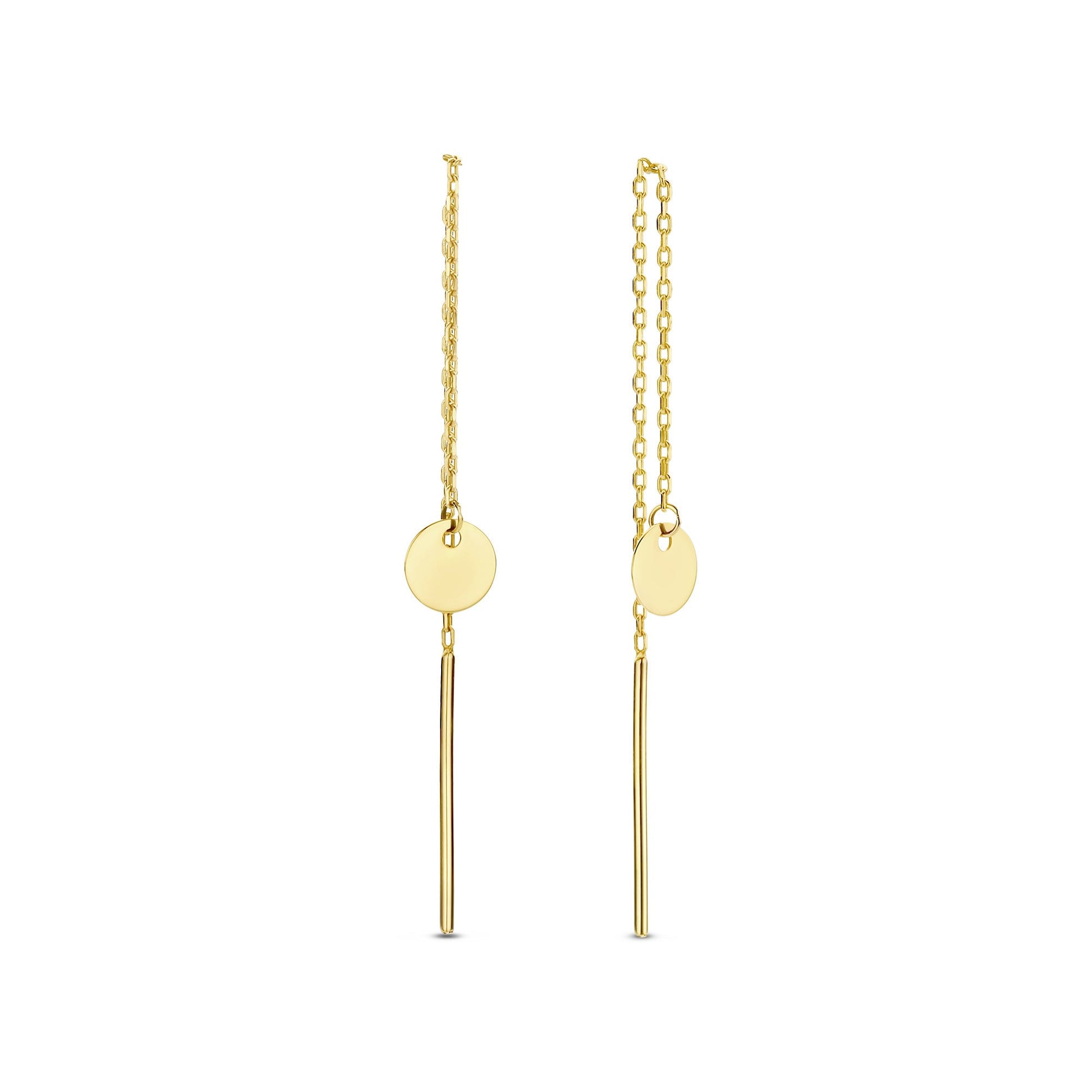 Cadeau d'Isabel 14 karat gold earrings set with coins -  - Isabel Bernard