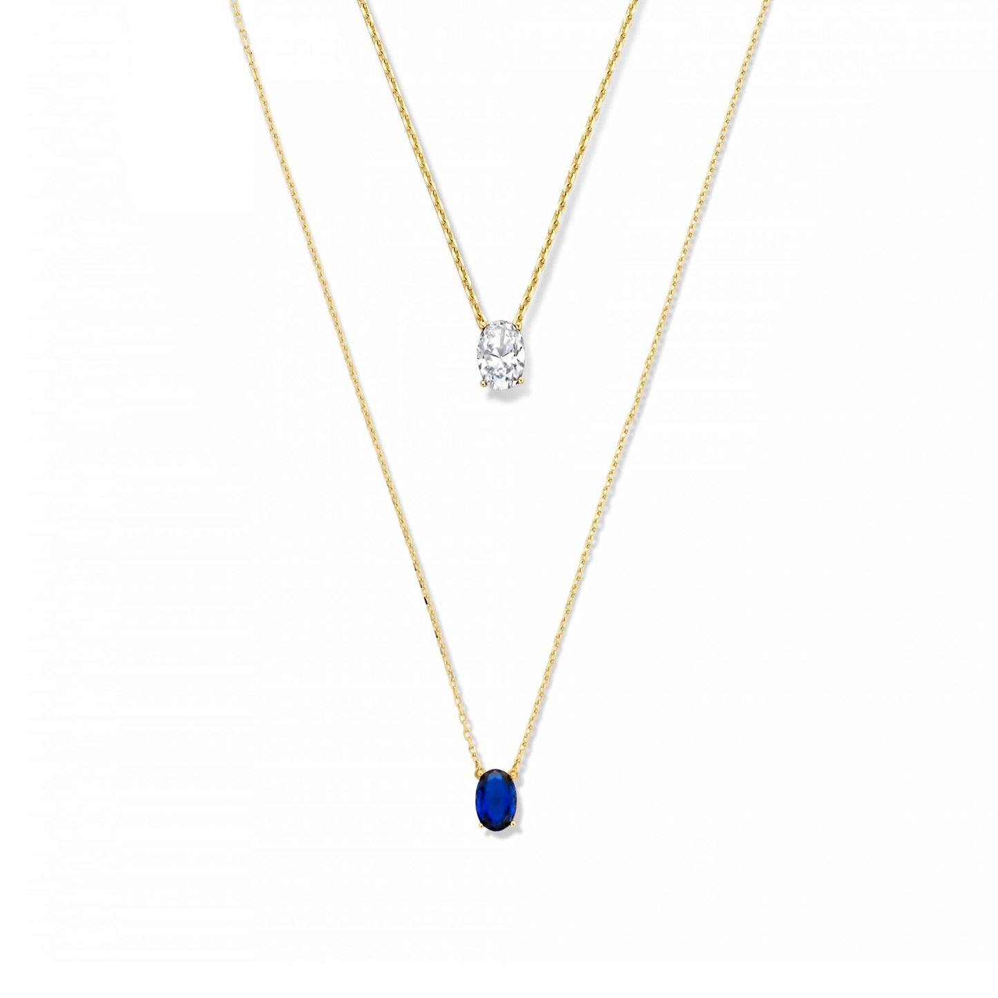 Cadeau d'Isabel 14 karat gold necklaces gift set with zirconia stones -  - Isabel Bernard