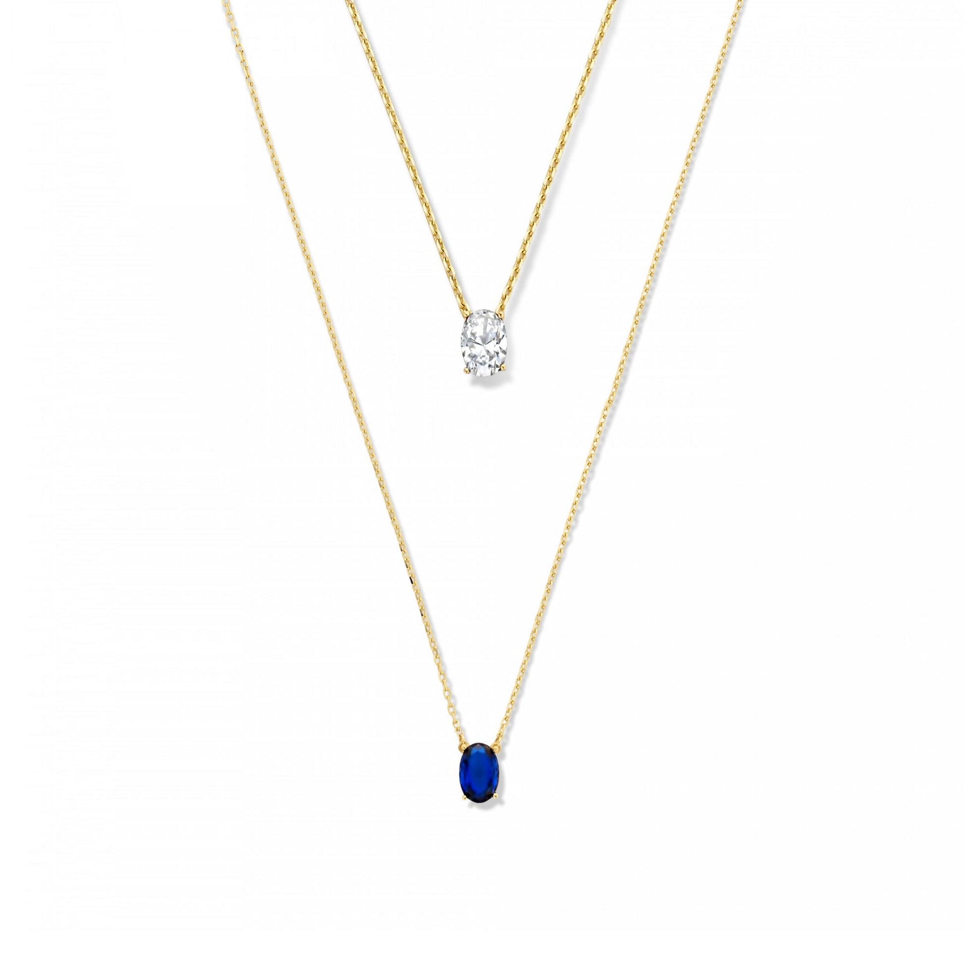 Cadeau d'Isabel 14 karat gold necklaces gift set with zirconia stones -  - Isabel Bernard