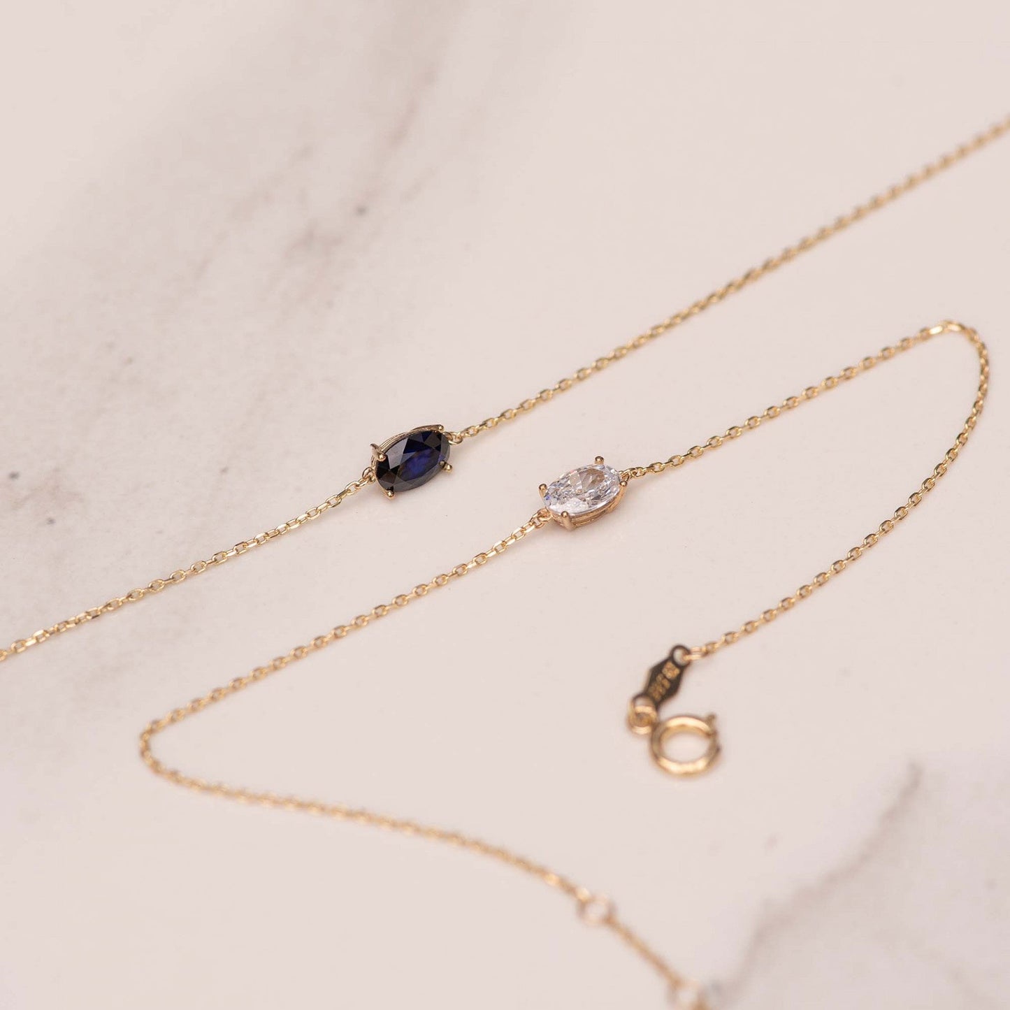 Cadeau d'Isabel 14 karat gold bracelets gift set with zirconia stones -  - Isabel Bernard