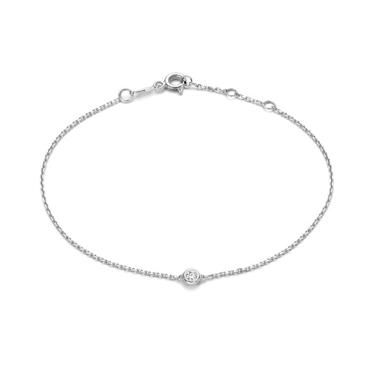 De la Paix Alfie 14 karat white gold bracelet with diamond 0.05 carat -  - Isabel Bernard
