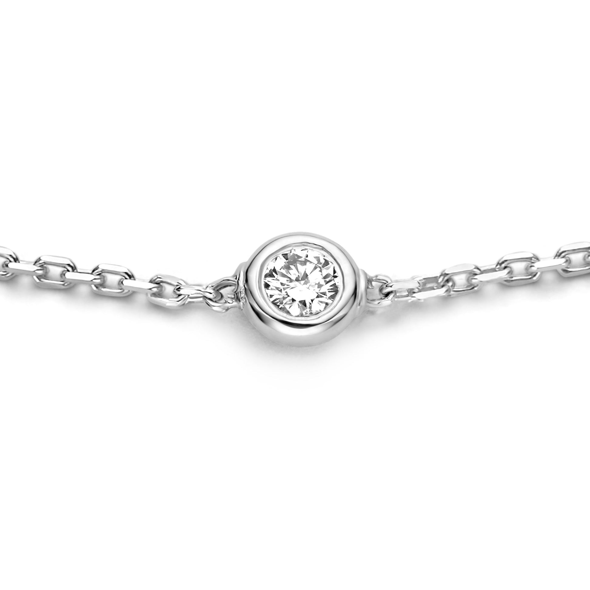 De la Paix Alfie 14 karat white gold bracelet with diamond 0.05 carat -  - Isabel Bernard