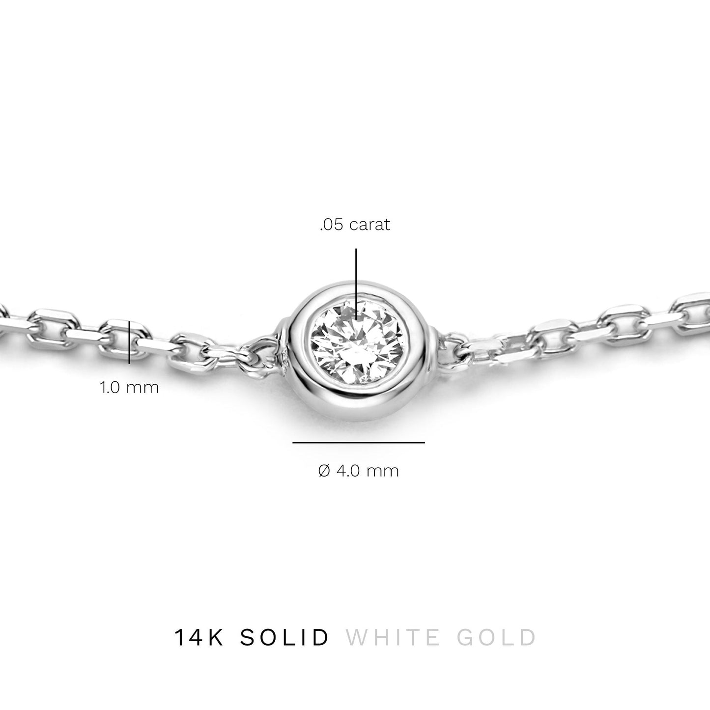 De la Paix Alfie 14 karat white gold bracelet with diamond 0.05 carat -  - Isabel Bernard
