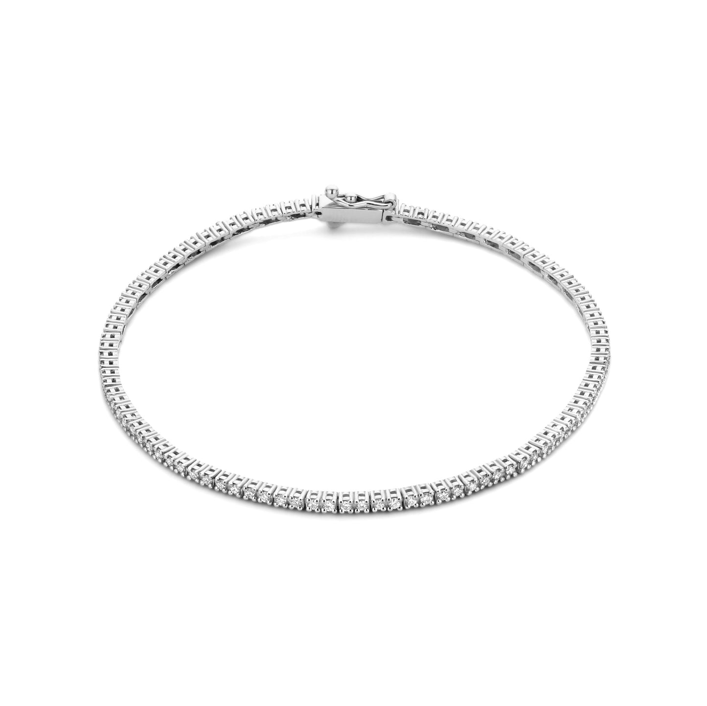 De la Paix Madeline 14 karat white gold tennis bracelet with diamond 1.08 carat -  - Isabel Bernard