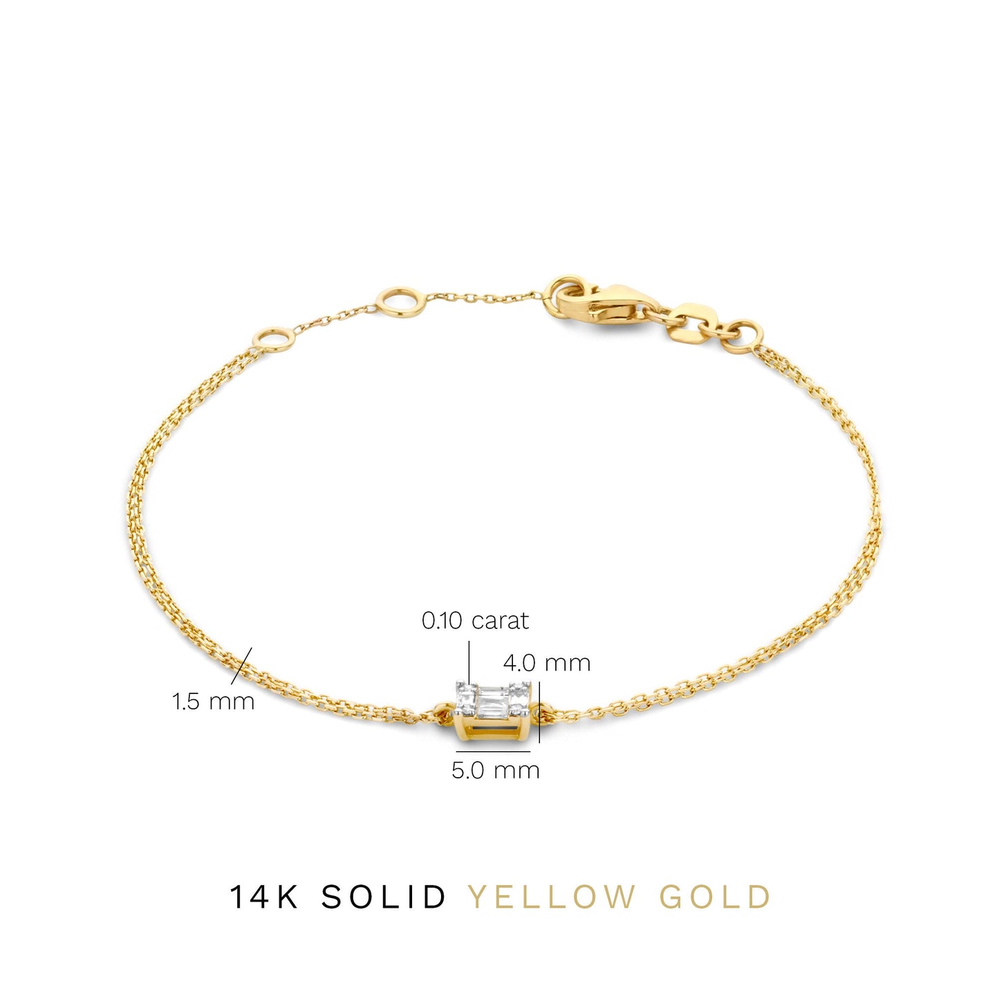 De la Paix Maxime 14 karat gold bracelet with diamond 0.10 carat -  - Isabel Bernard