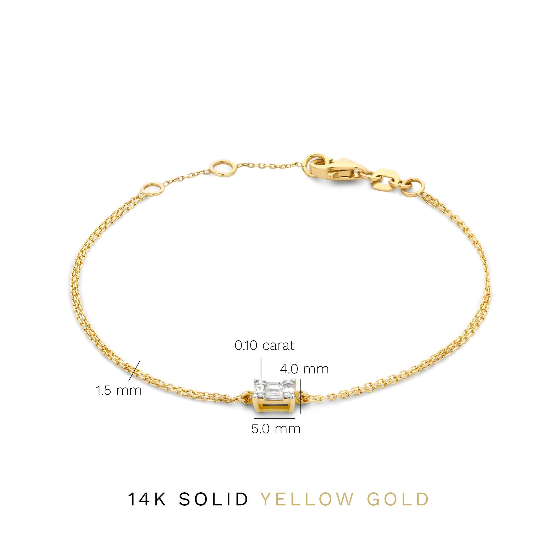 De la Paix Maxime 14 karat gold bracelet with diamond 0.10 carat -  - Isabel Bernard