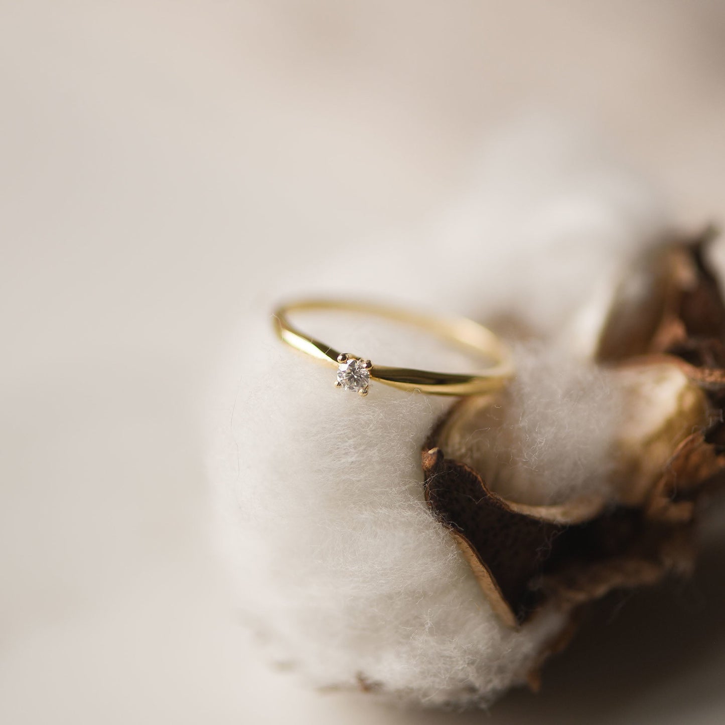 De la Paix Céline 14 karat gold ring with diamond 0.05 carat -  - Isabel Bernard