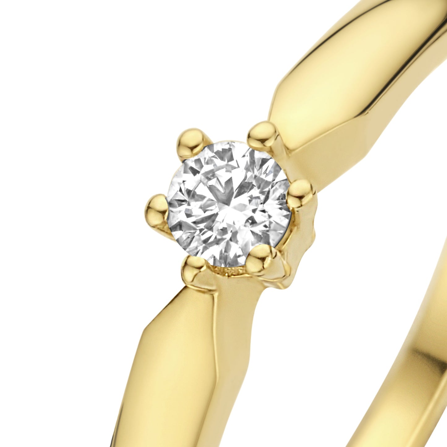 De la Paix Sybil 14 karat gold ring with diamond 0.10 carat -  - Isabel Bernard