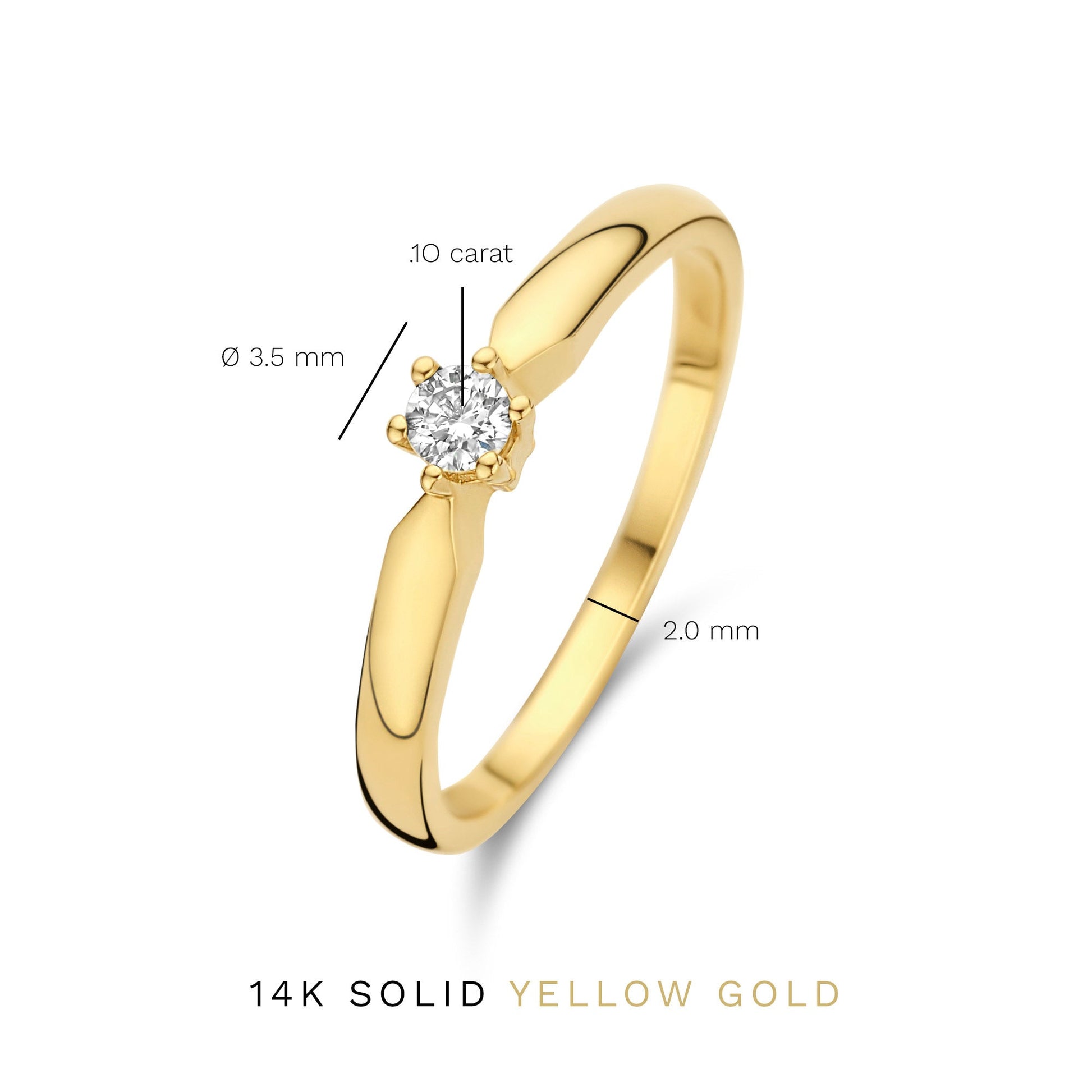 De la Paix Sybil 14 karat gold ring with diamond 0.10 carat -  - Isabel Bernard