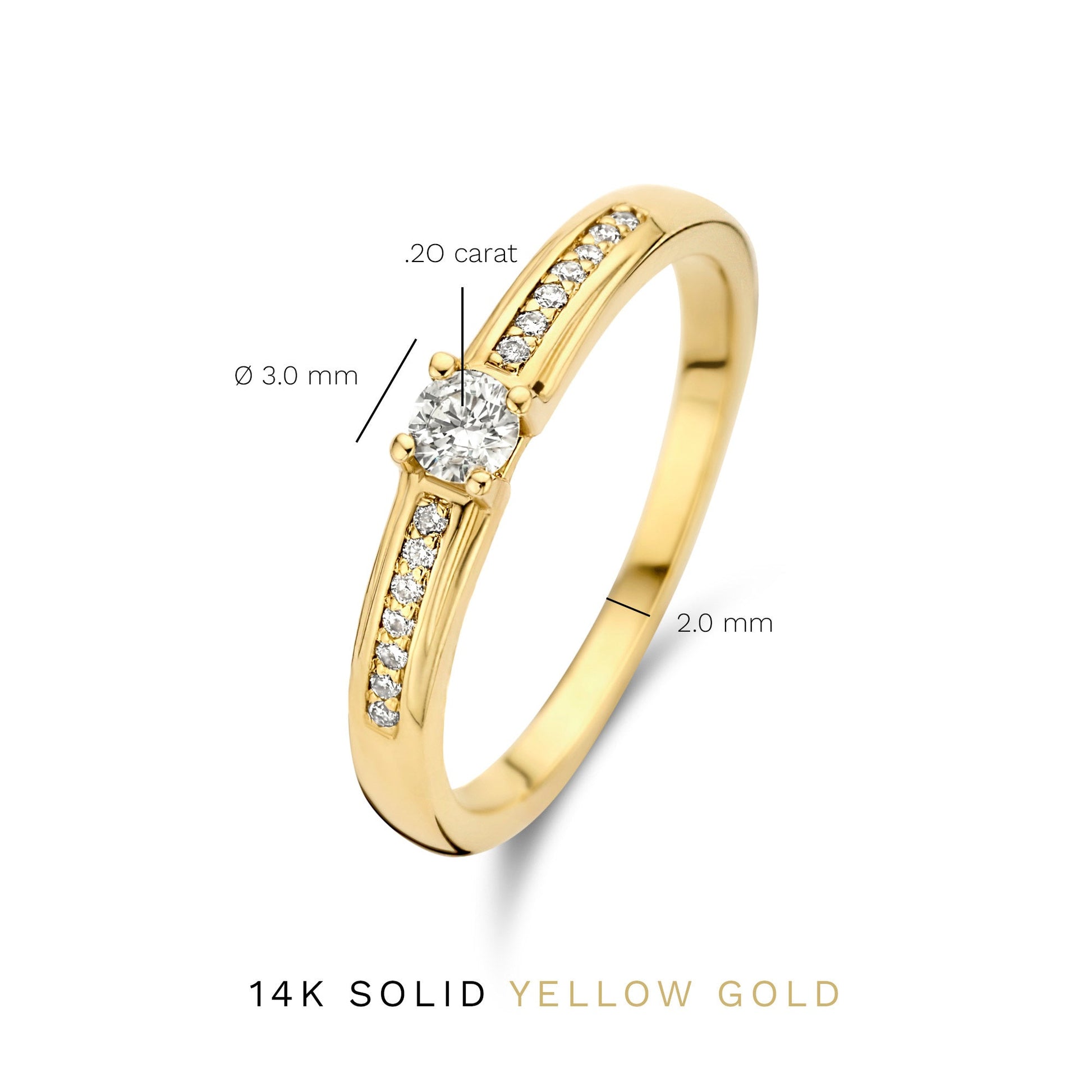 De la Paix Madeline 14 karat gold ring with diamond 0.20 carat -  - Isabel Bernard