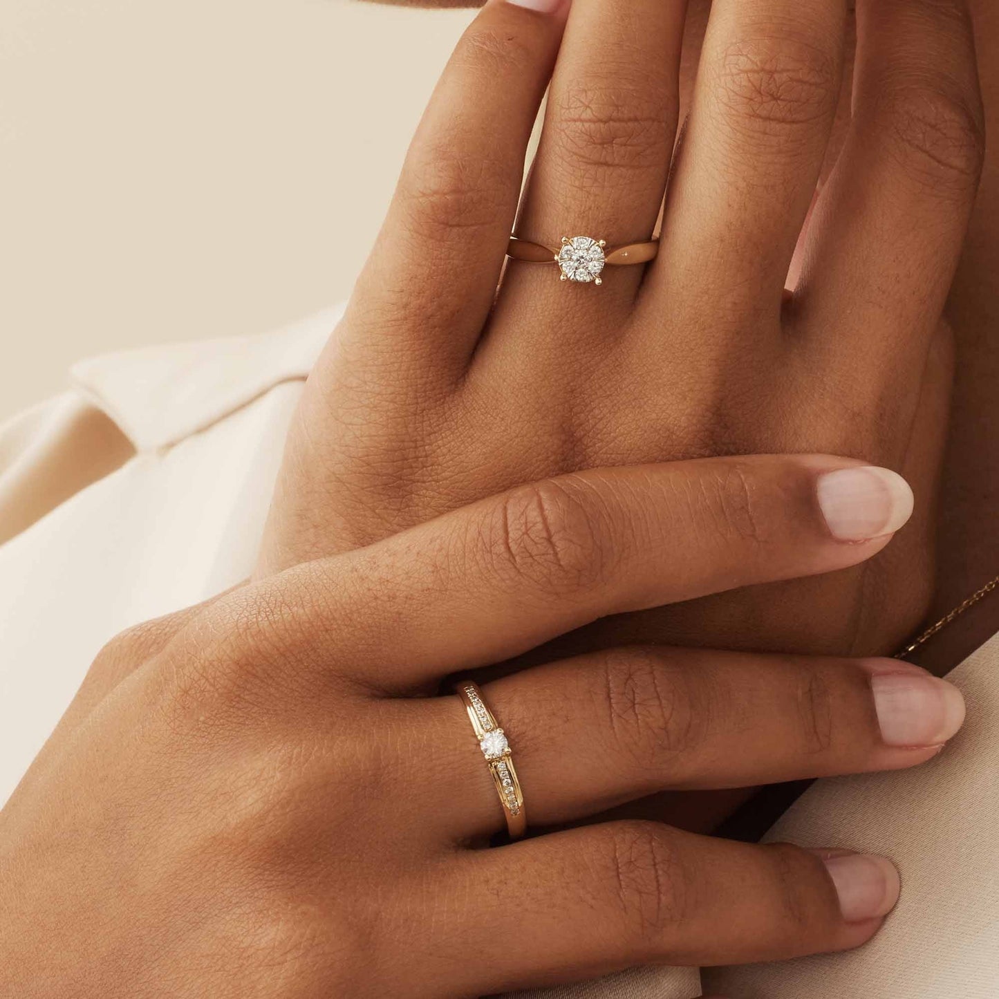 De la Paix Madeline 14 karat gold ring with diamond 0.20 carat -  - Isabel Bernard