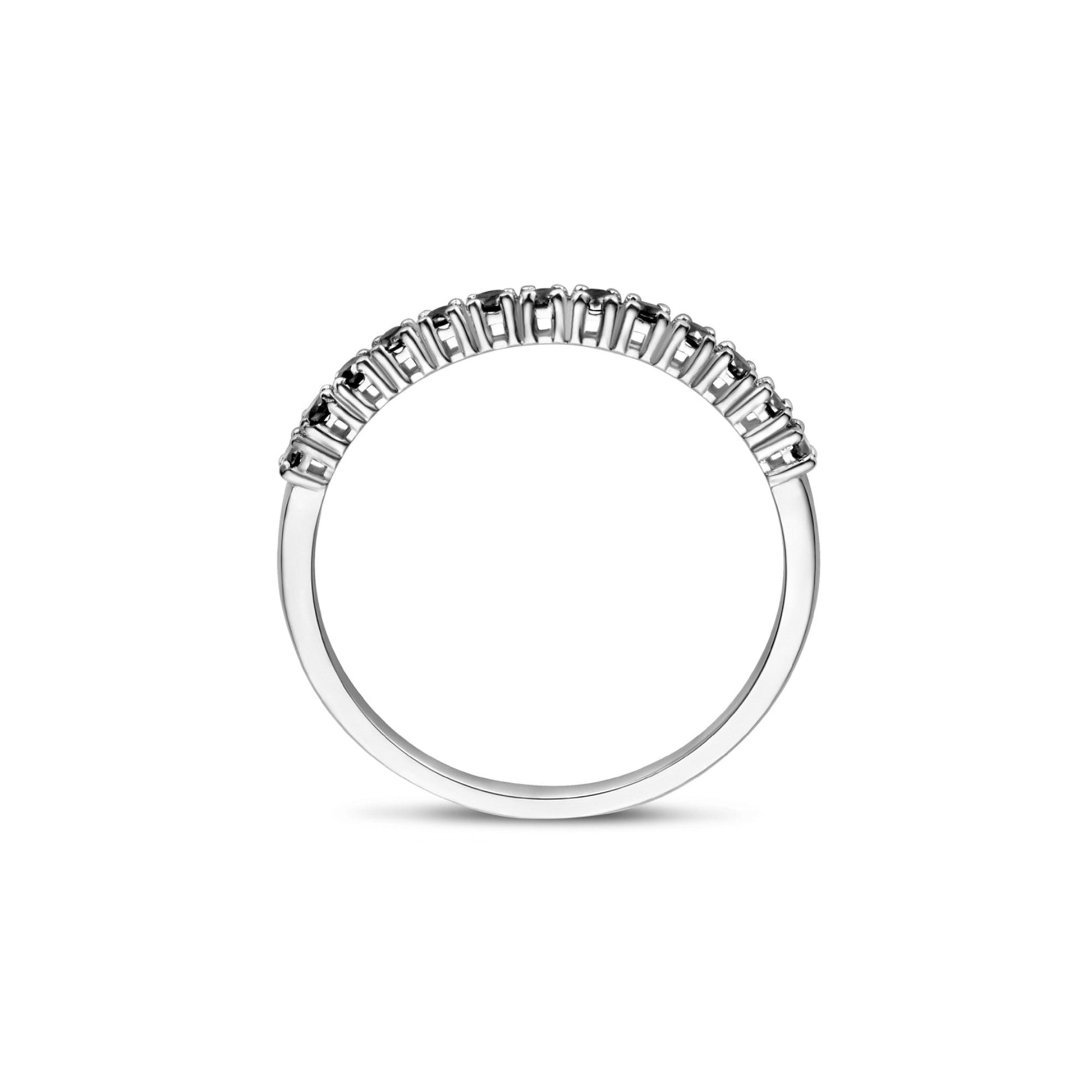 De la Paix Cecile 14 karat white gold ring with black diamond 0.19 carat -  - Isabel Bernard
