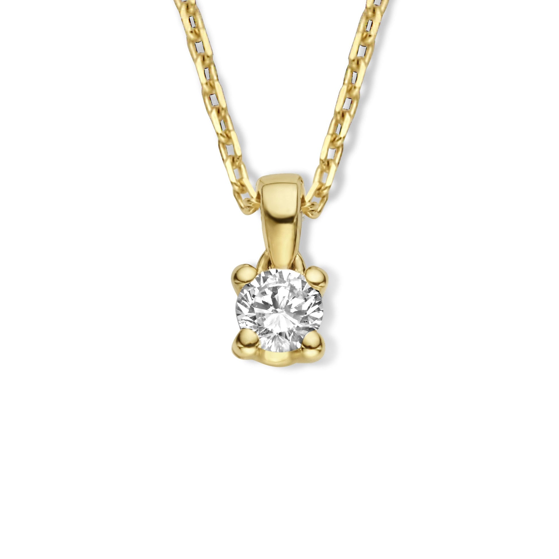 De la Paix Celesse 14 karat gold necklace with diamond 0.07 carat -  - Isabel Bernard