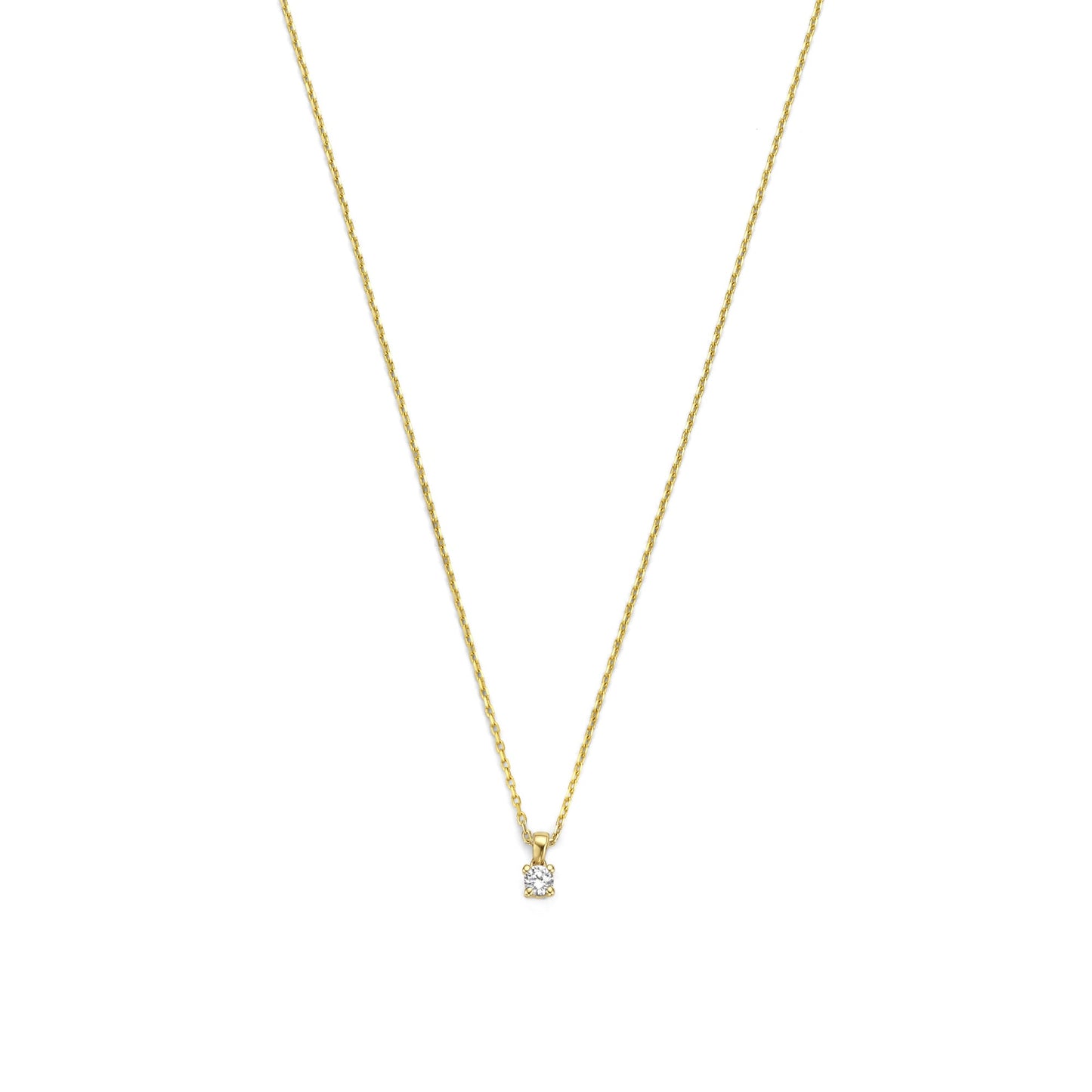 De la Paix Celesse 14 karat gold necklace with diamond 0.07 carat -  - Isabel Bernard