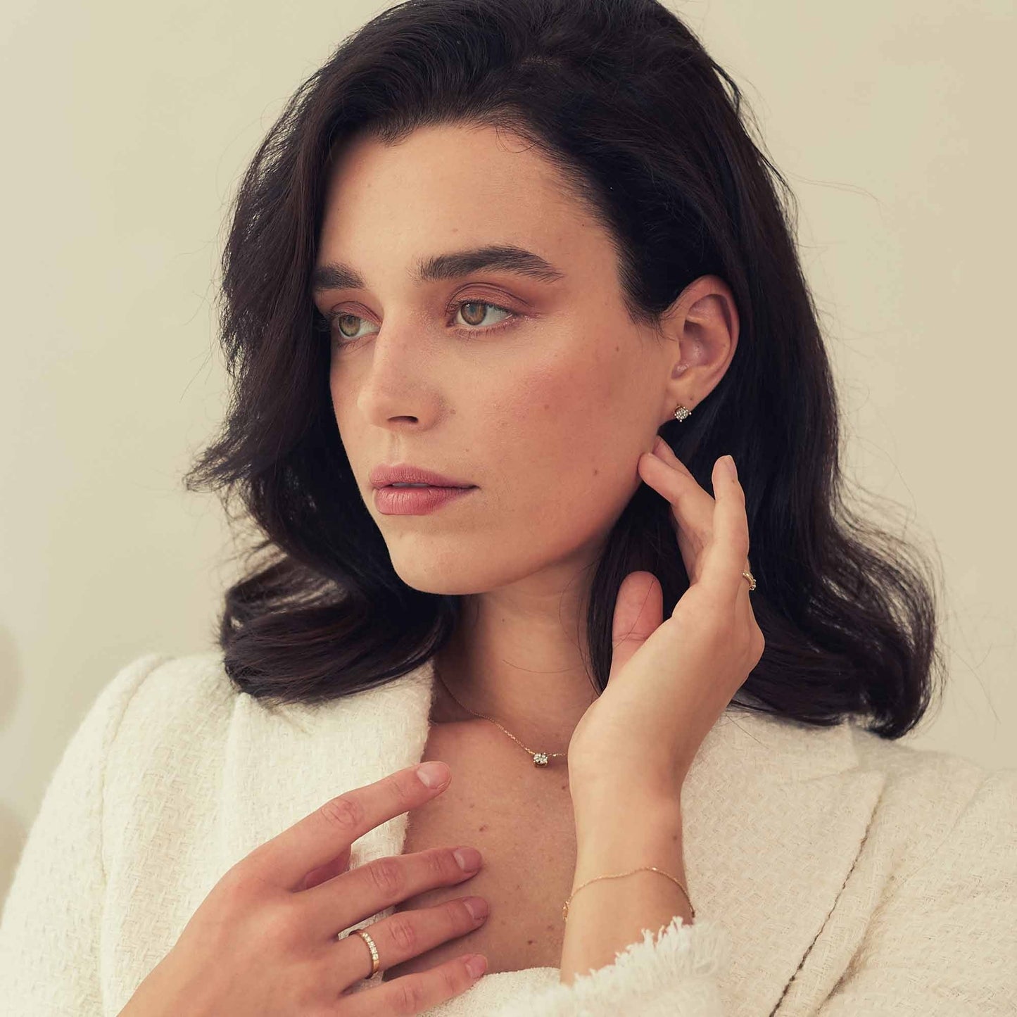 De la Paix Christine 14 karat gold necklace with diamond 0.10 carat -  - Isabel Bernard