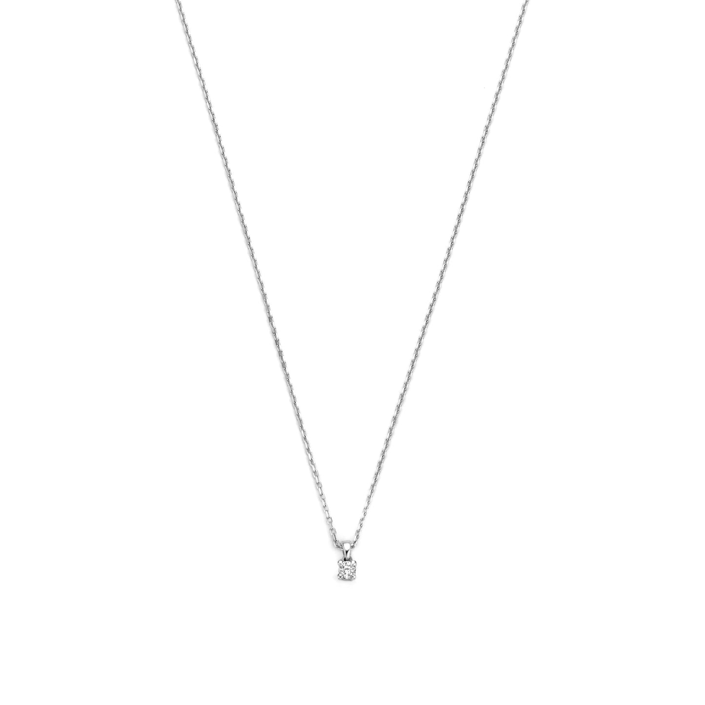 De la Paix Céline 14 karat white gold necklace with diamond 0.05 carat -  - Isabel Bernard