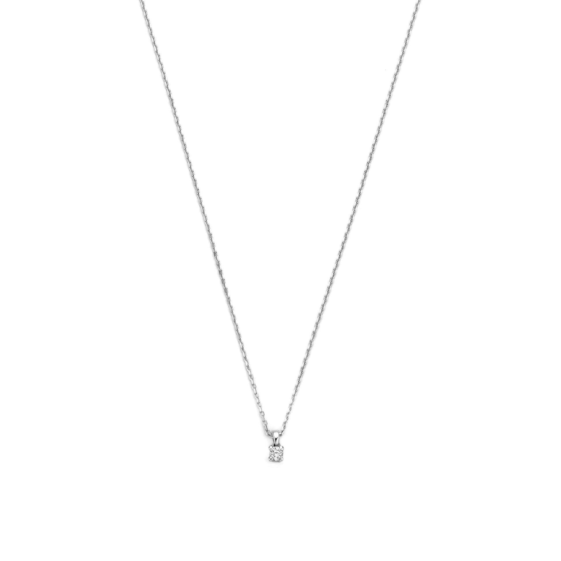 De la Paix Céline 14 karat white gold necklace with diamond 0.05 carat -  - Isabel Bernard